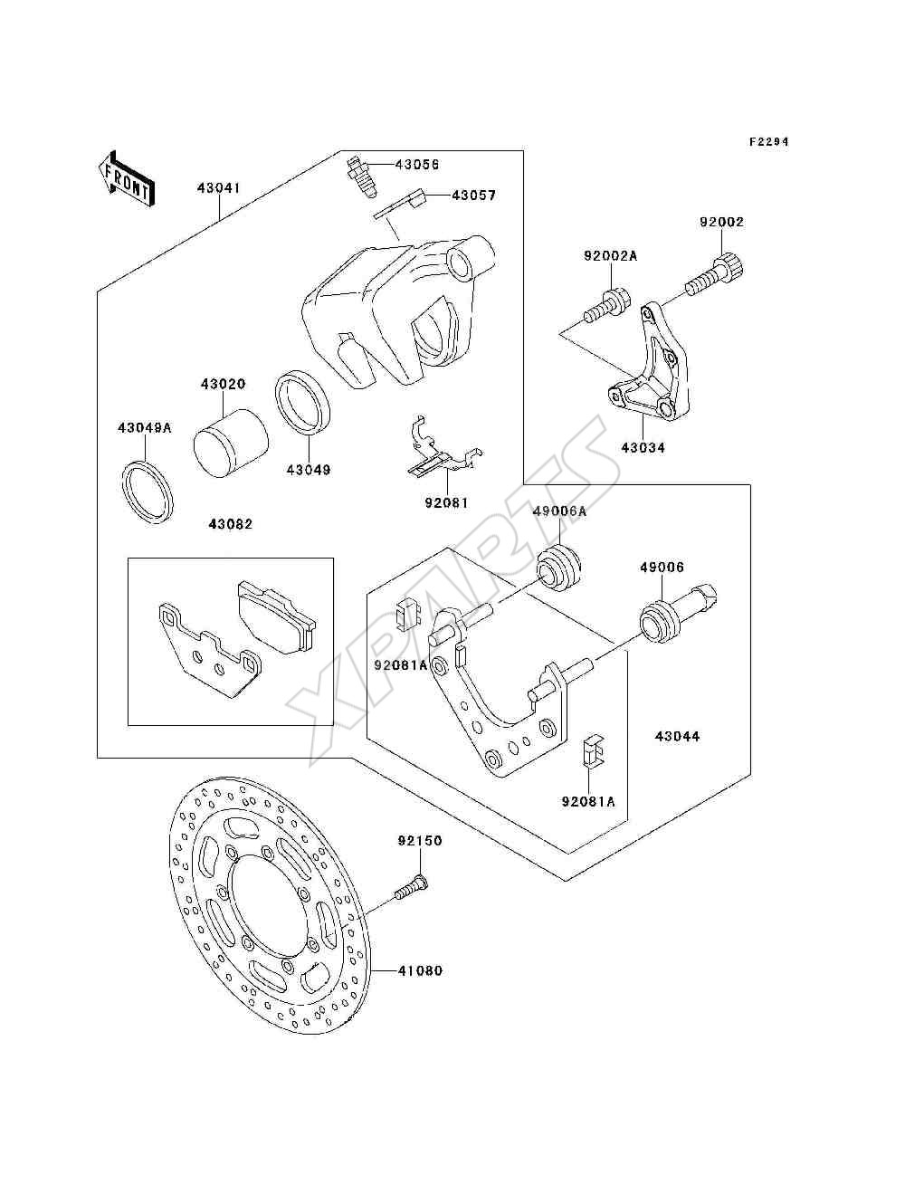 Billede til varegruppe Rear Brake(VN1500-G1 / G1A / G2A)