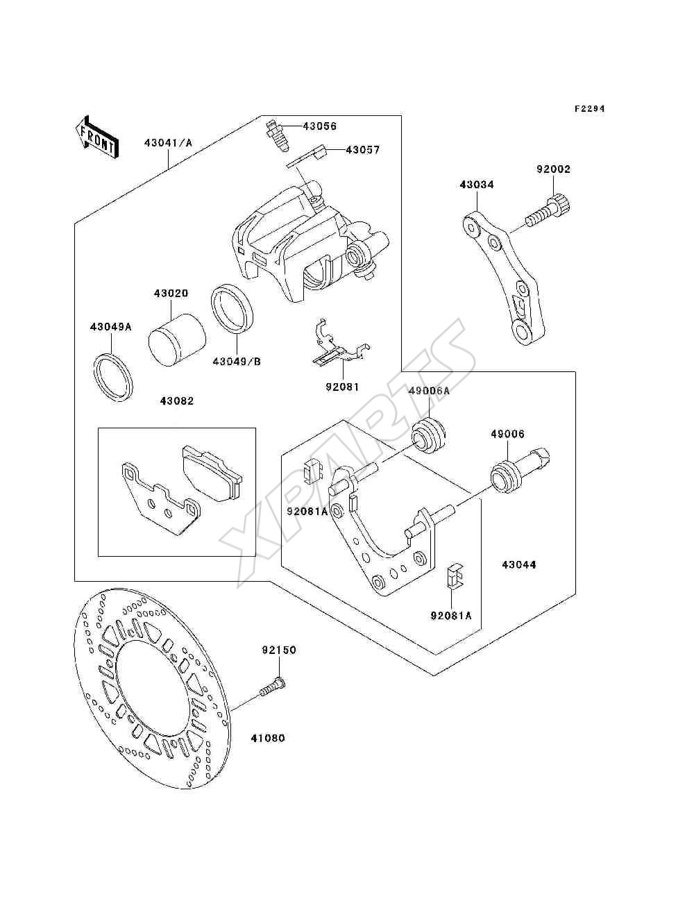 Billede til varegruppe Rear Brake(ZG1000-A15-A18)