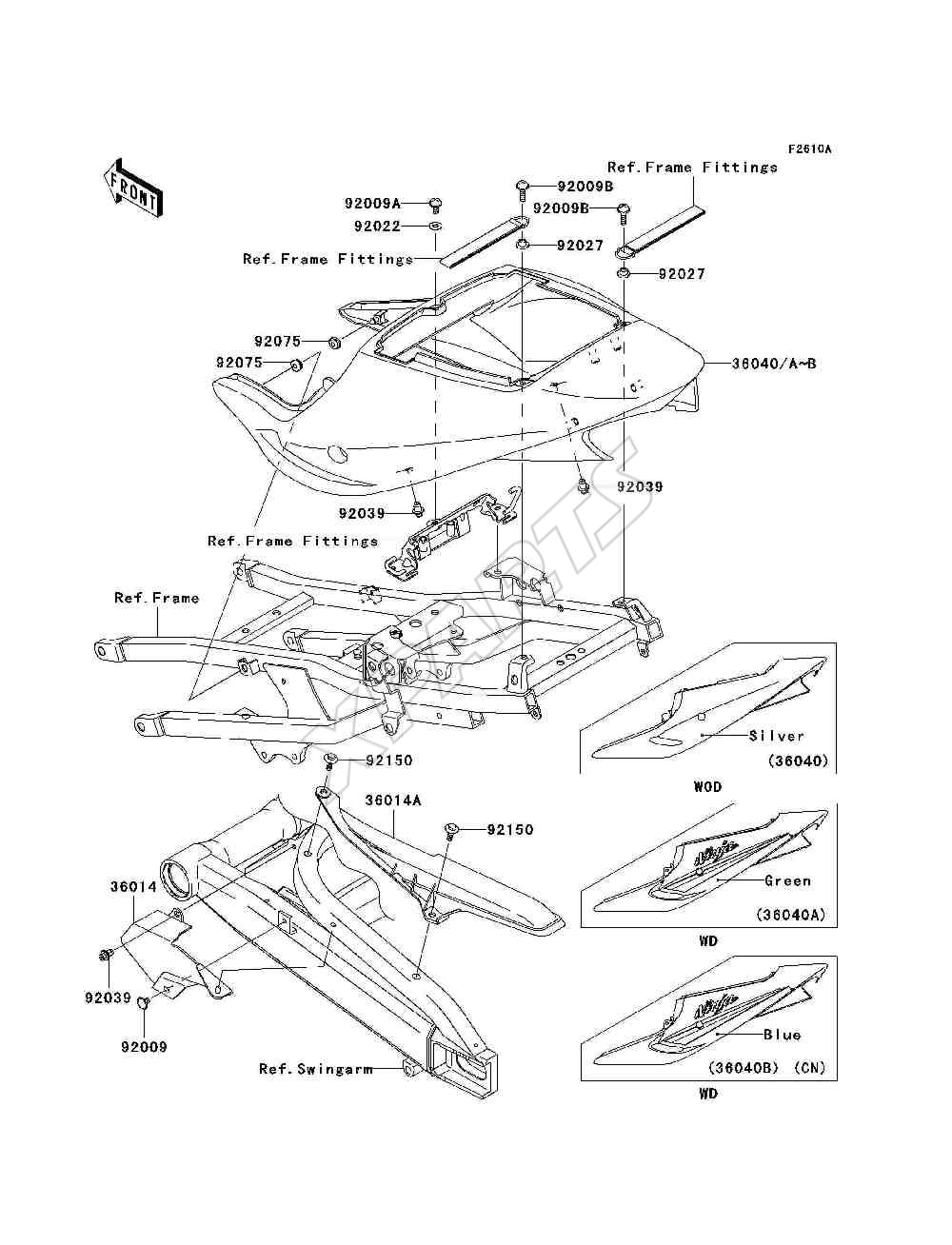 Billede til varegruppe Side Covers / Chain Cover(ZX900-F2)