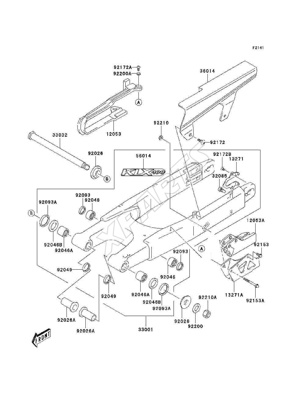 Billede til varegruppe Swingarm(KLX400-A1)