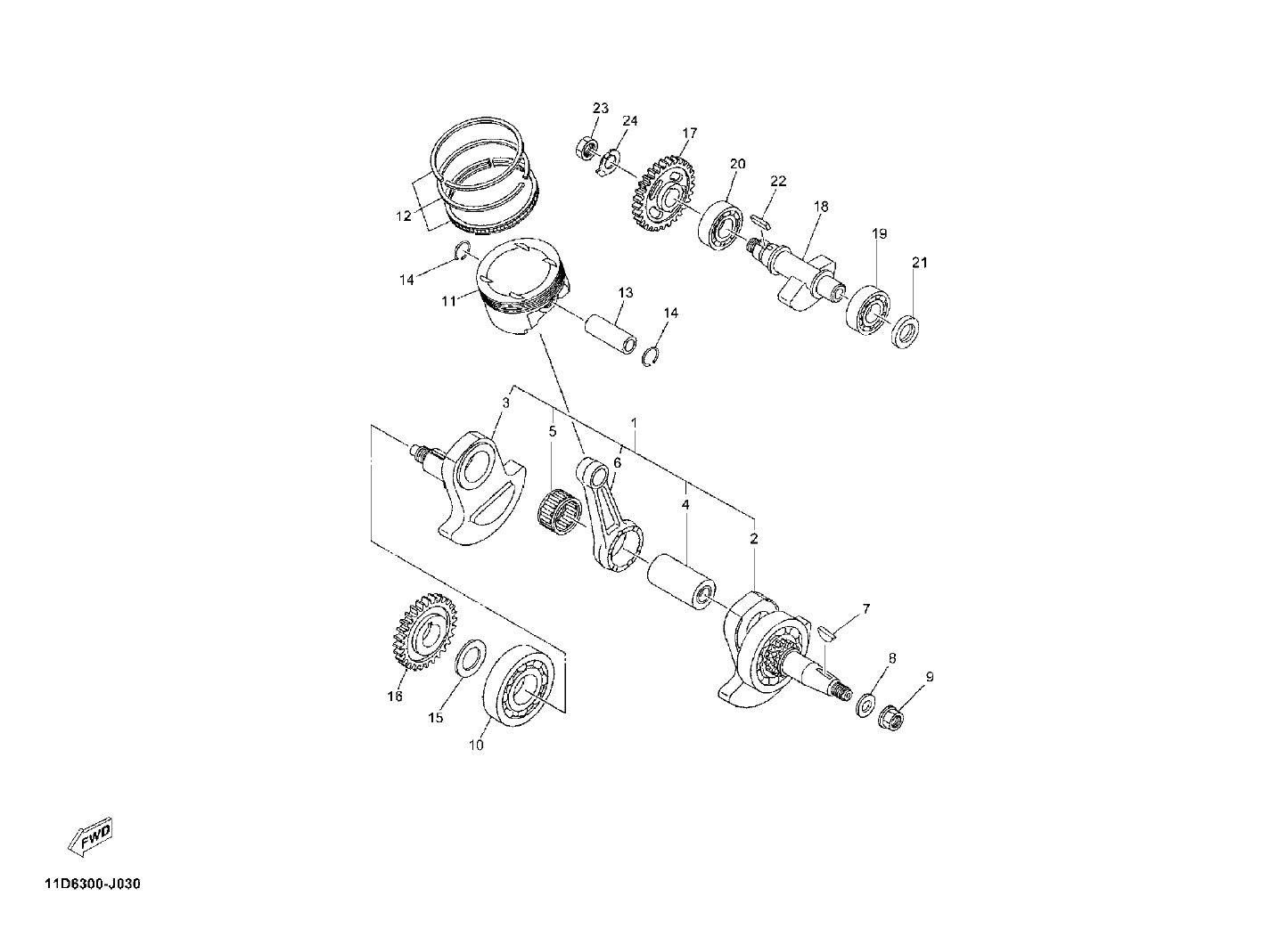 Billede til varegruppe CRANK THE SHAFT - PISTON (Y)