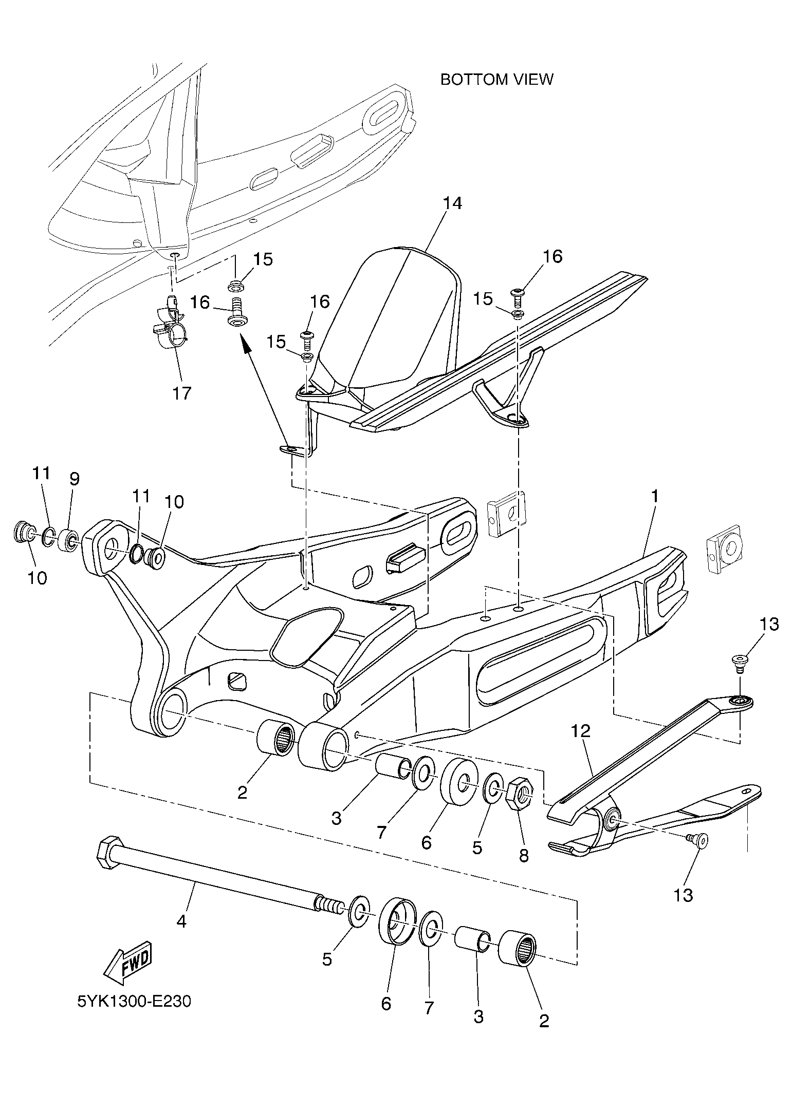 Billede til varegruppe REAR SWINGARM