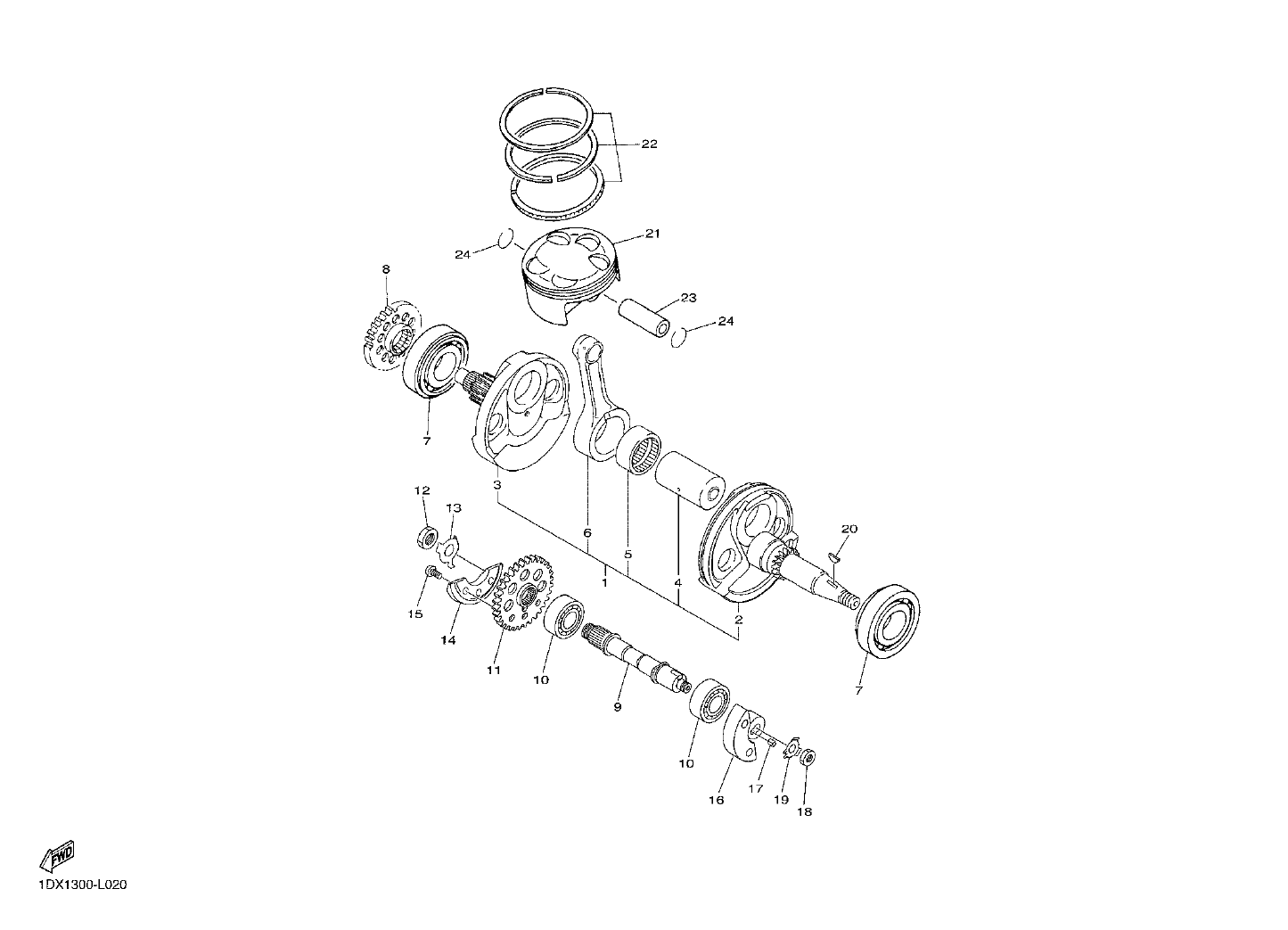 Billede til varegruppe CRANK THE SHAFT - PISTON (Y)