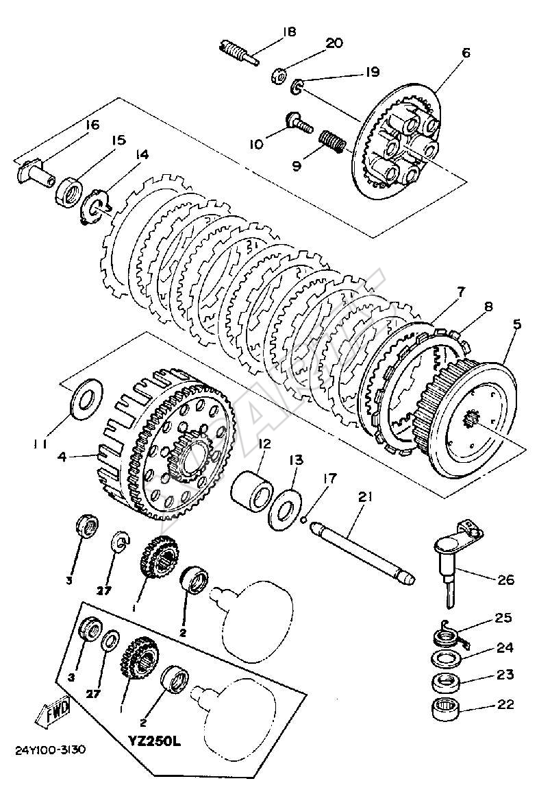 Billede til varegruppe CLUTCH YZ250K - L
