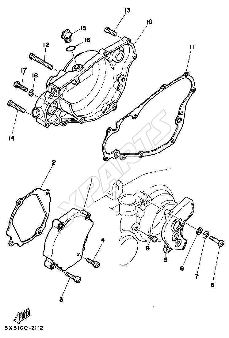 Billede til varegruppe COVER CRANKCASE YZ ...