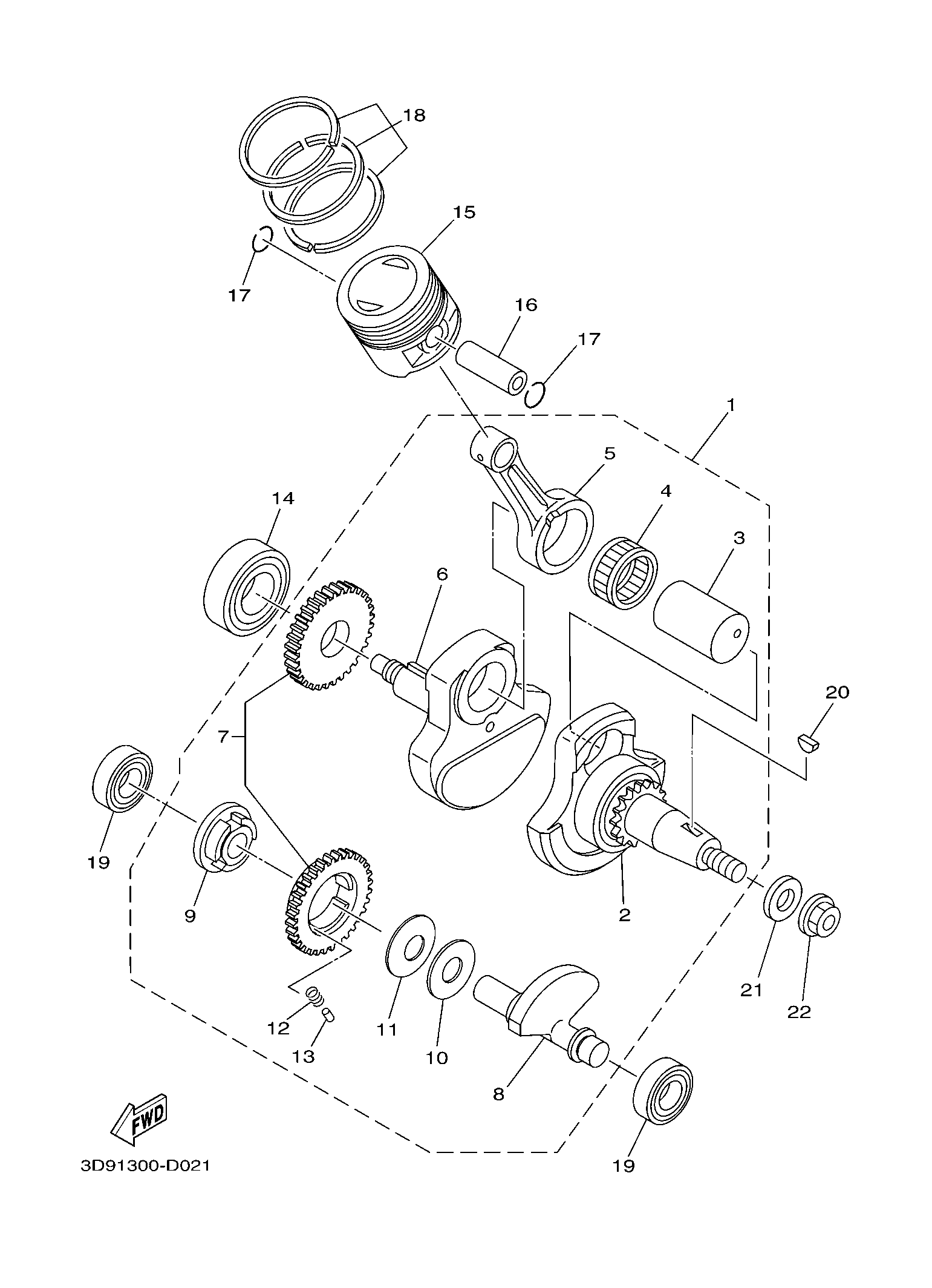 Billede til varegruppe CRANK THE SHAFT & PISTON (Y)