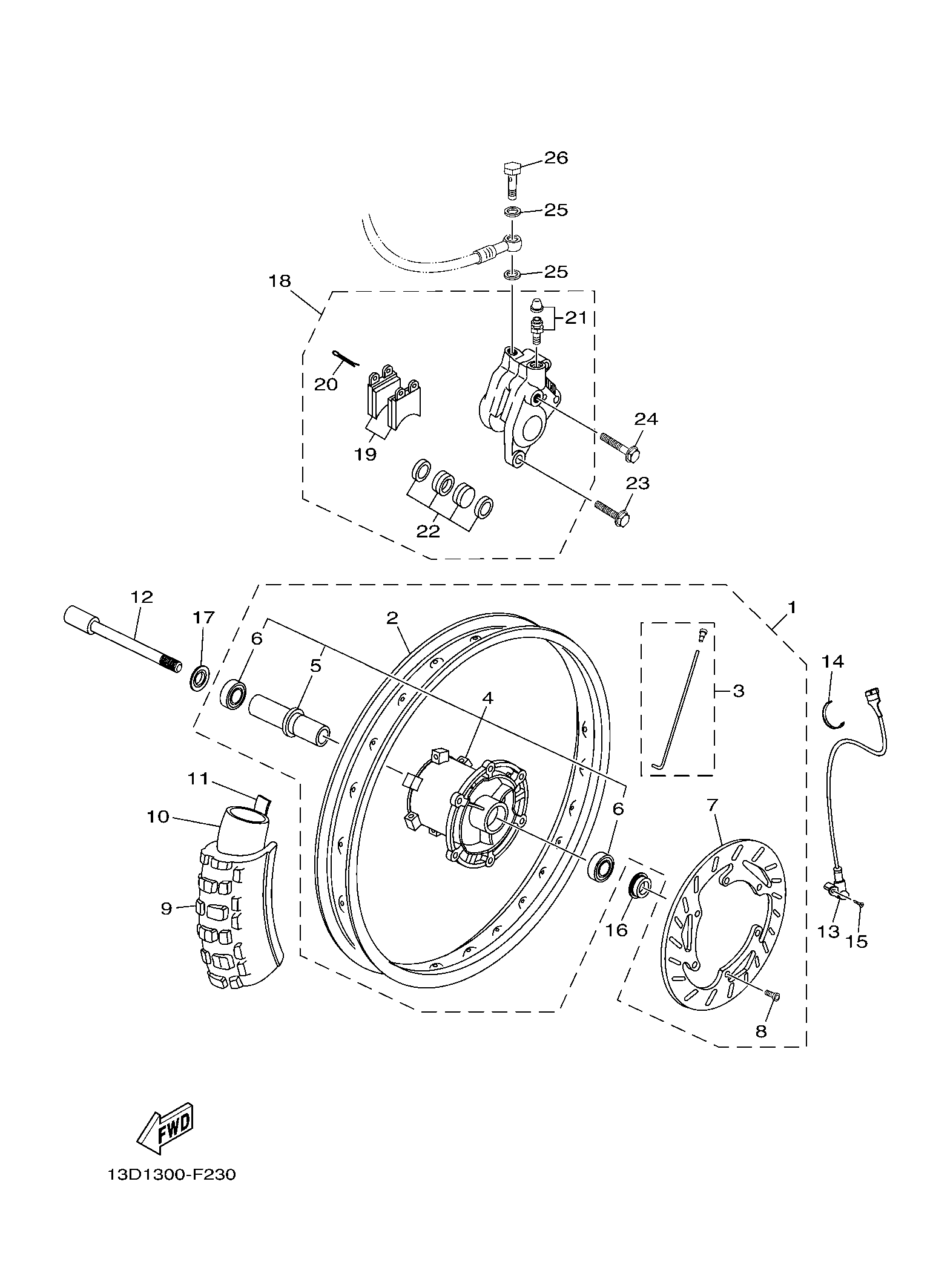 Billede til varegruppe FRONT WHEEL & BRAKE ...