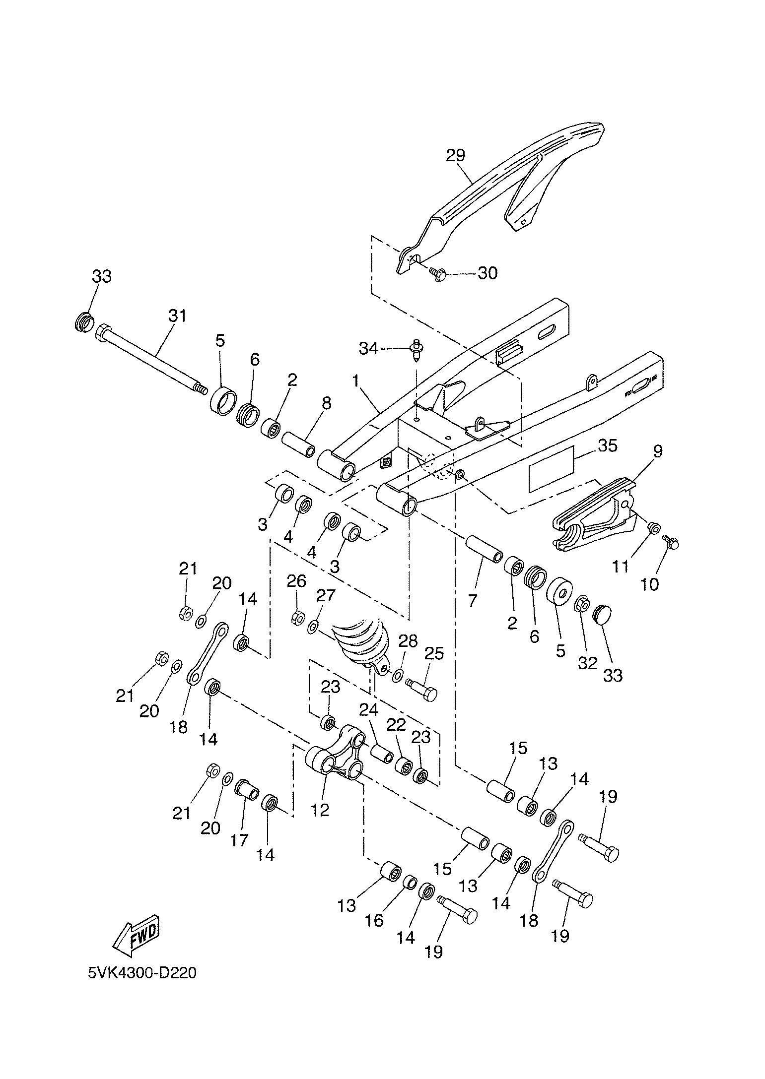 Billede til varegruppe REAR SWINGARM