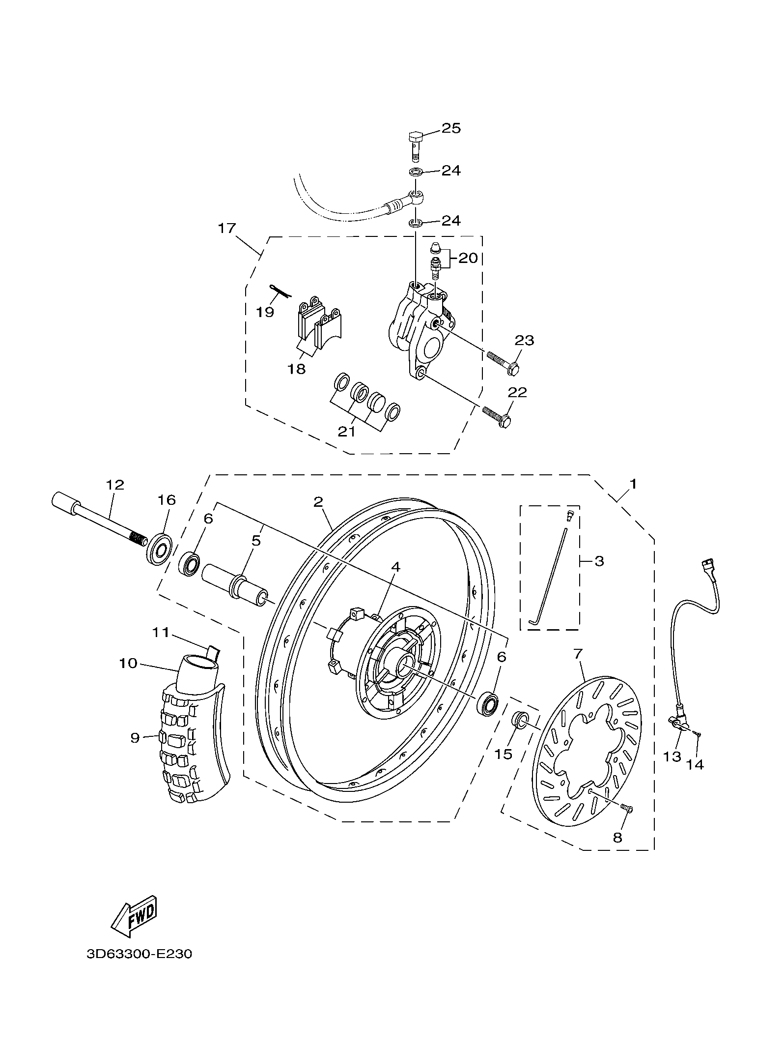 Billede til varegruppe FRONT WHEEL & BRAKE ...