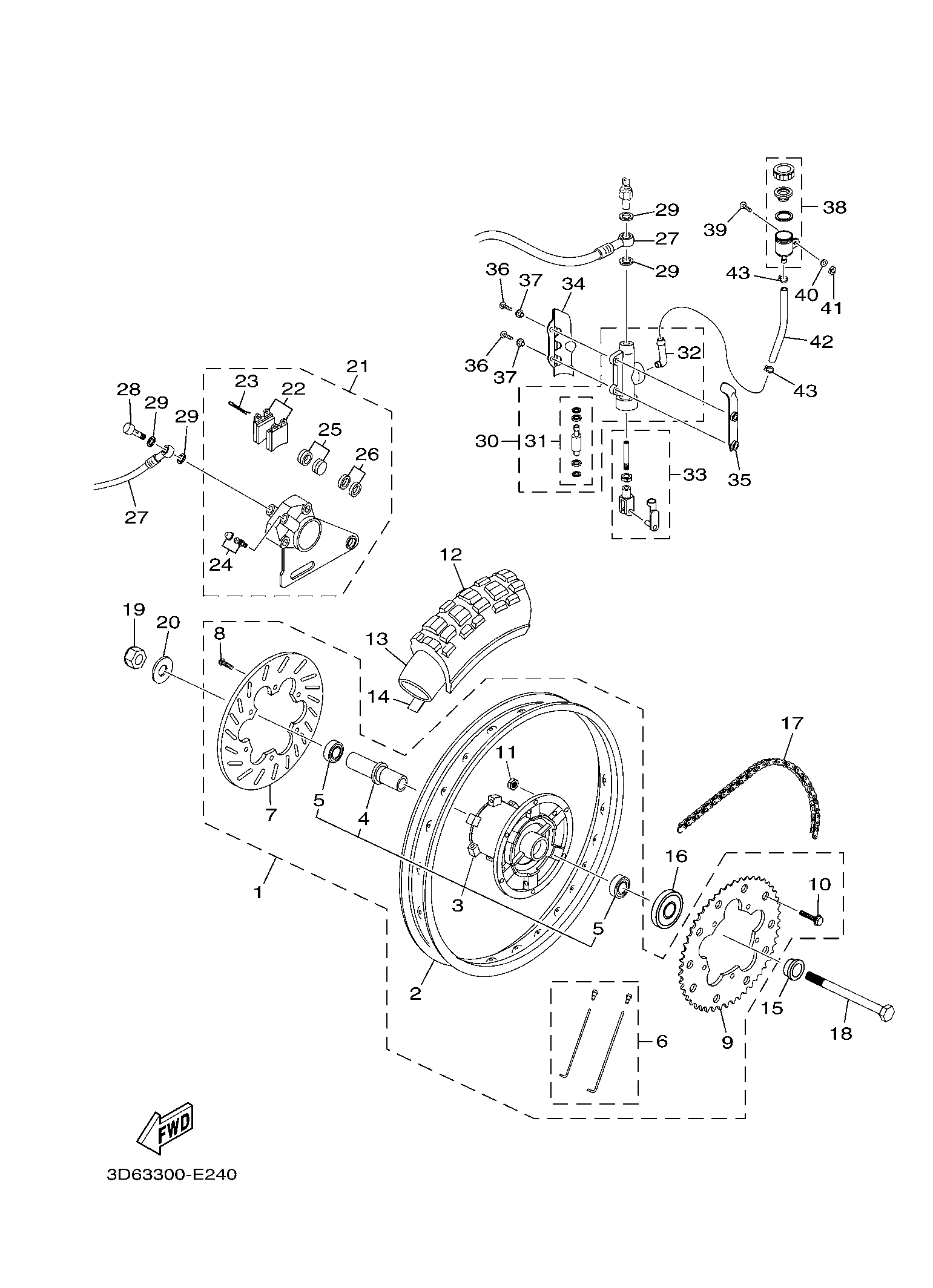 Billede til varegruppe REAR WHEEL & BRAKE S ...