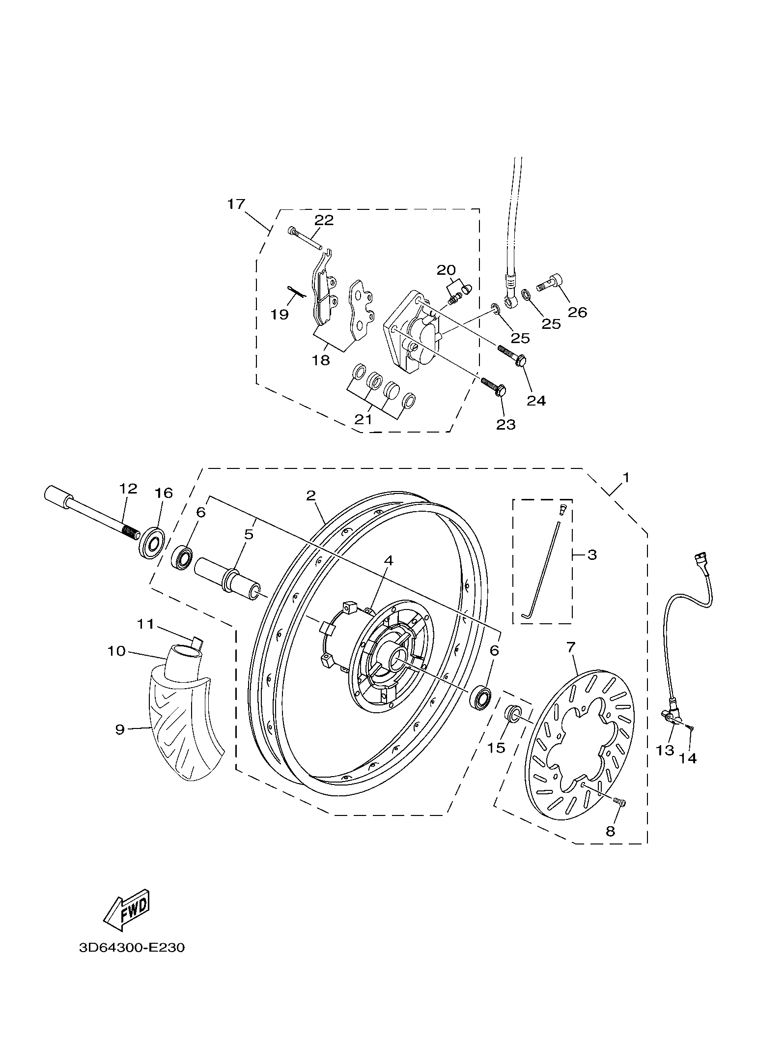 Billede til varegruppe FRONT WHEEL & BRAKE ...