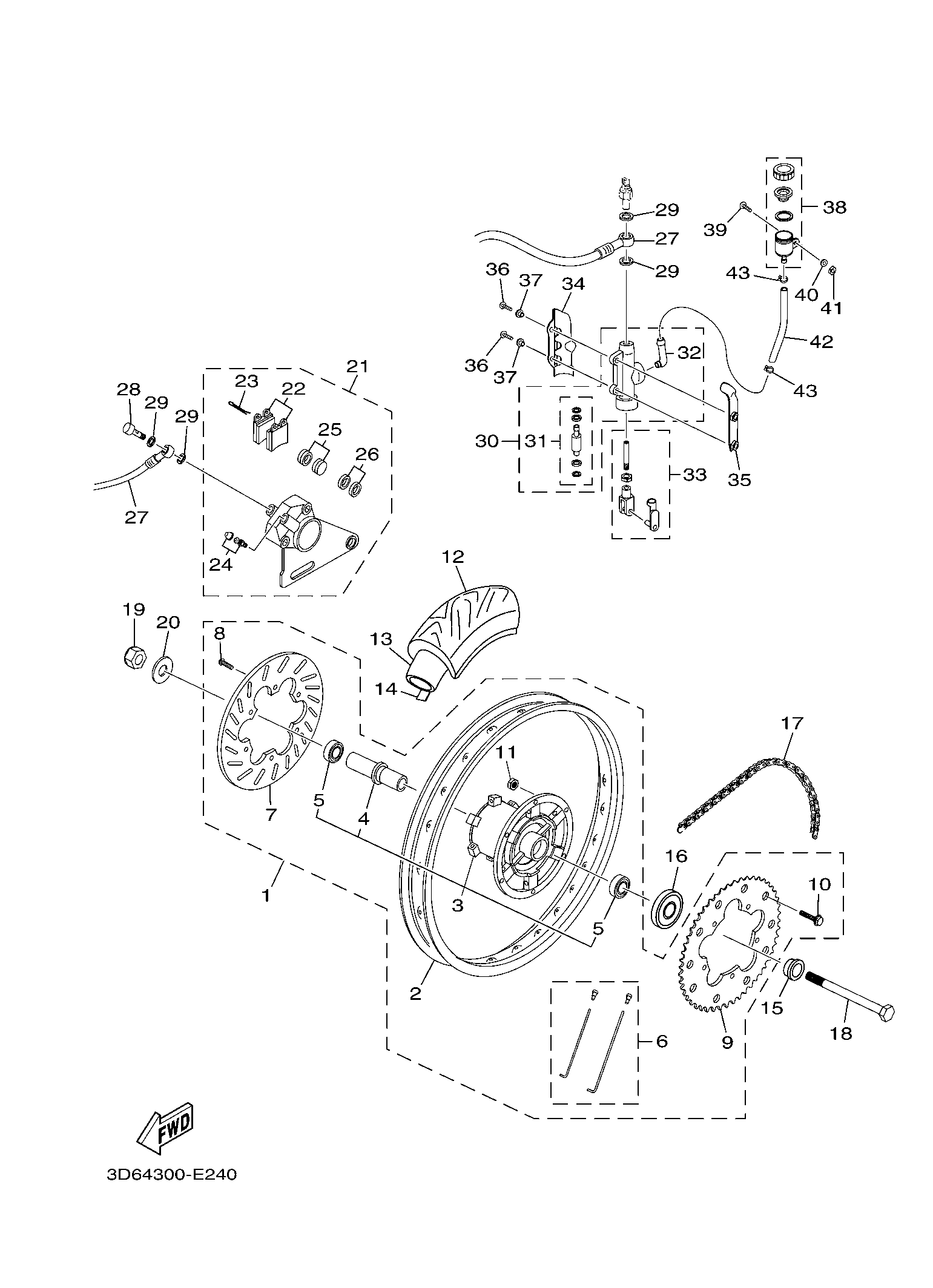Billede til varegruppe REAR WHEEL & BRAKE S ...