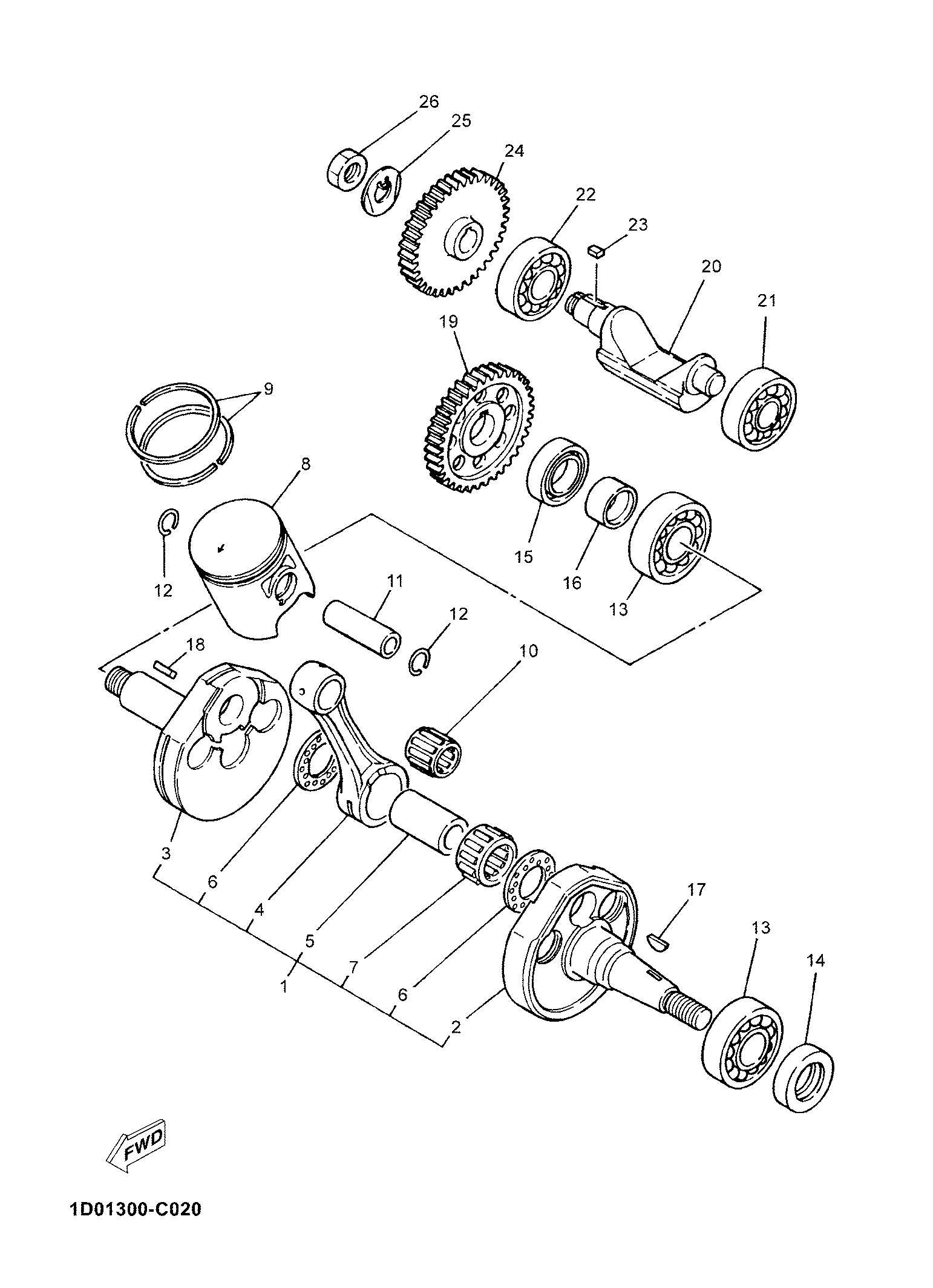 Billede til varegruppe CRANK THE SHAFT & PISTON (Y)