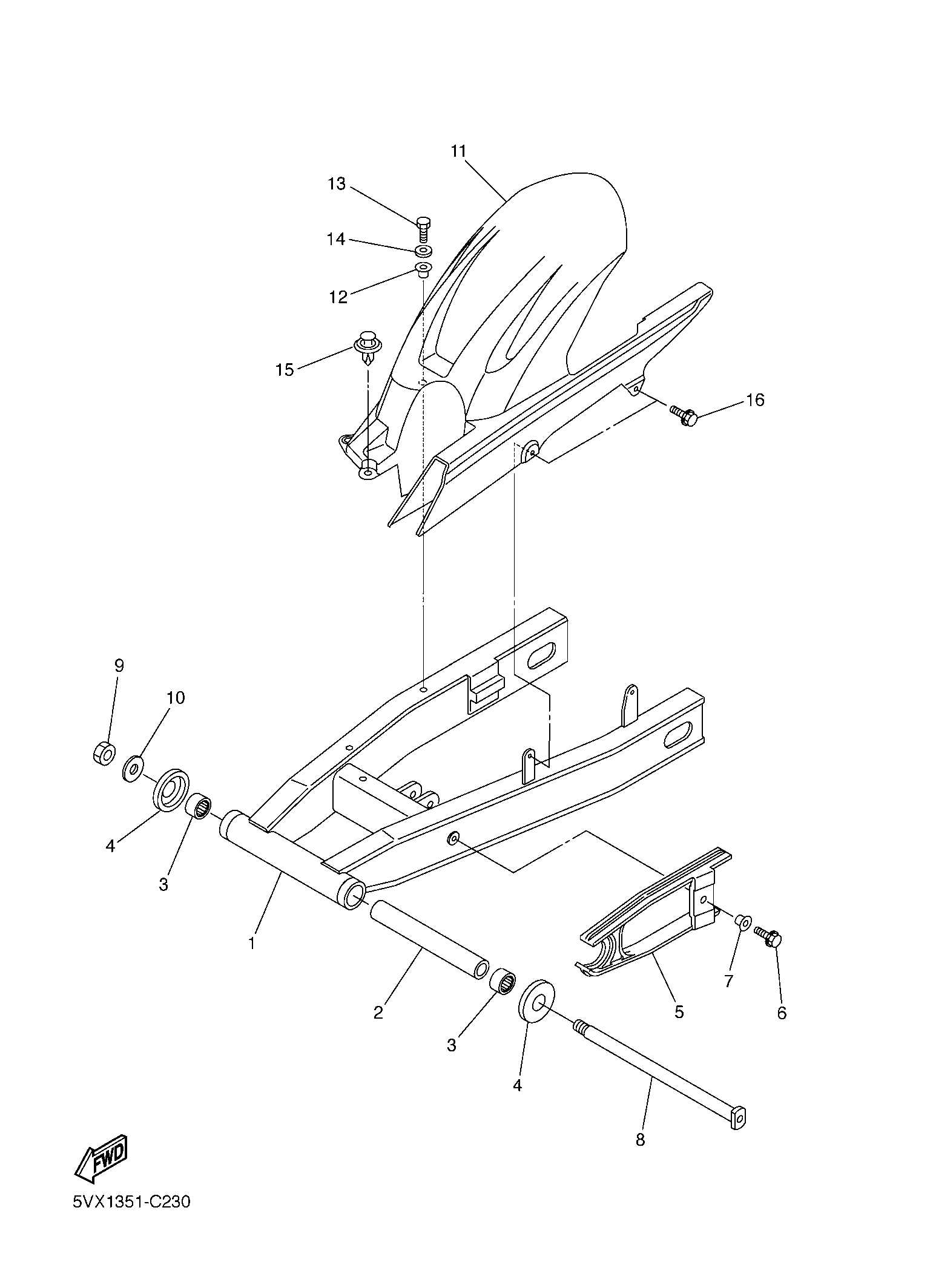 Billede til varegruppe REAR SWINGARM