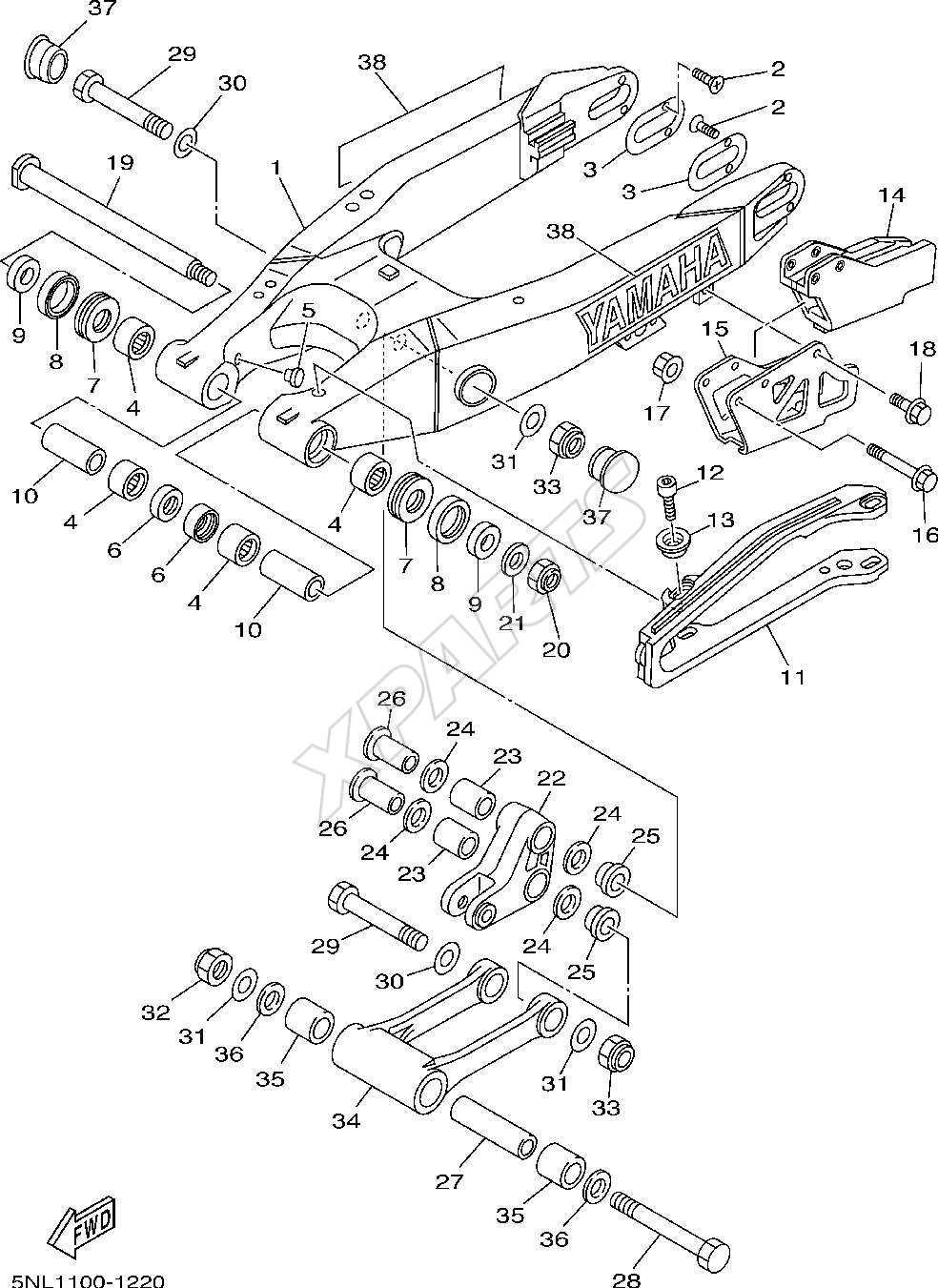 Billede til varegruppe REAR SWINGARM