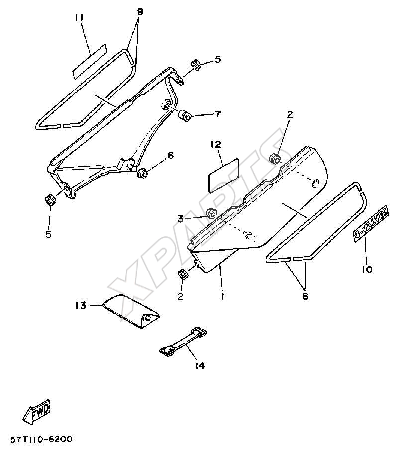 Picture for category SIDE COVERS XT350S