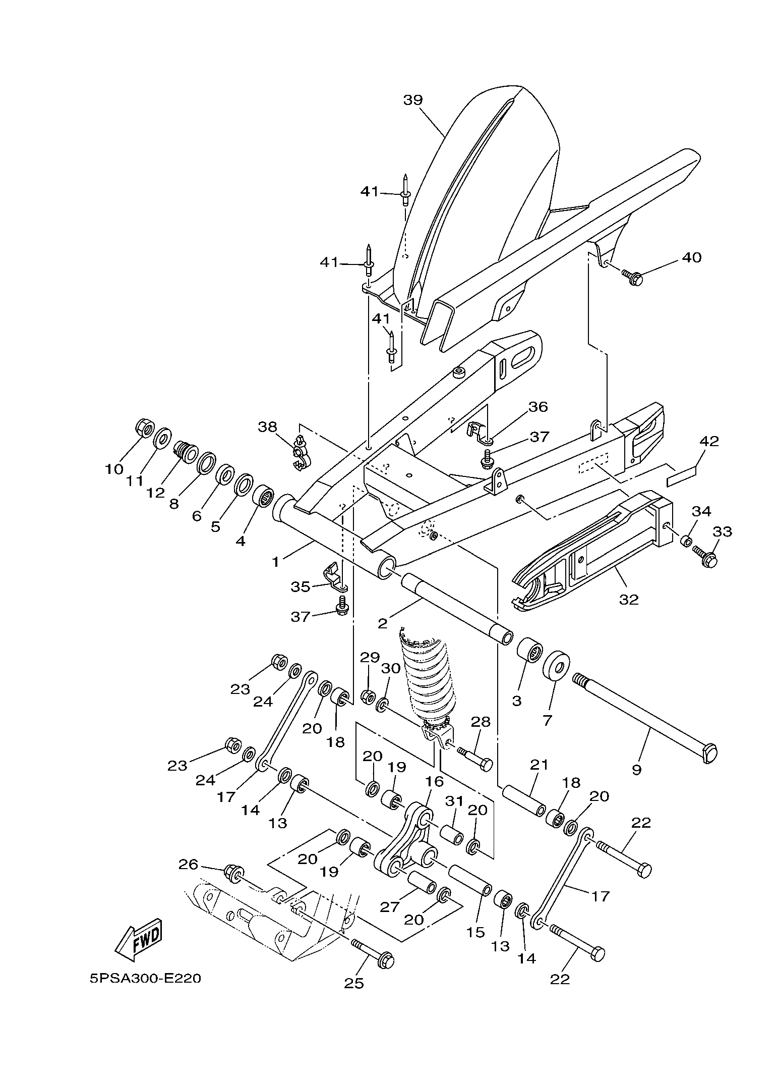 Billede til varegruppe REAR SWINGARM