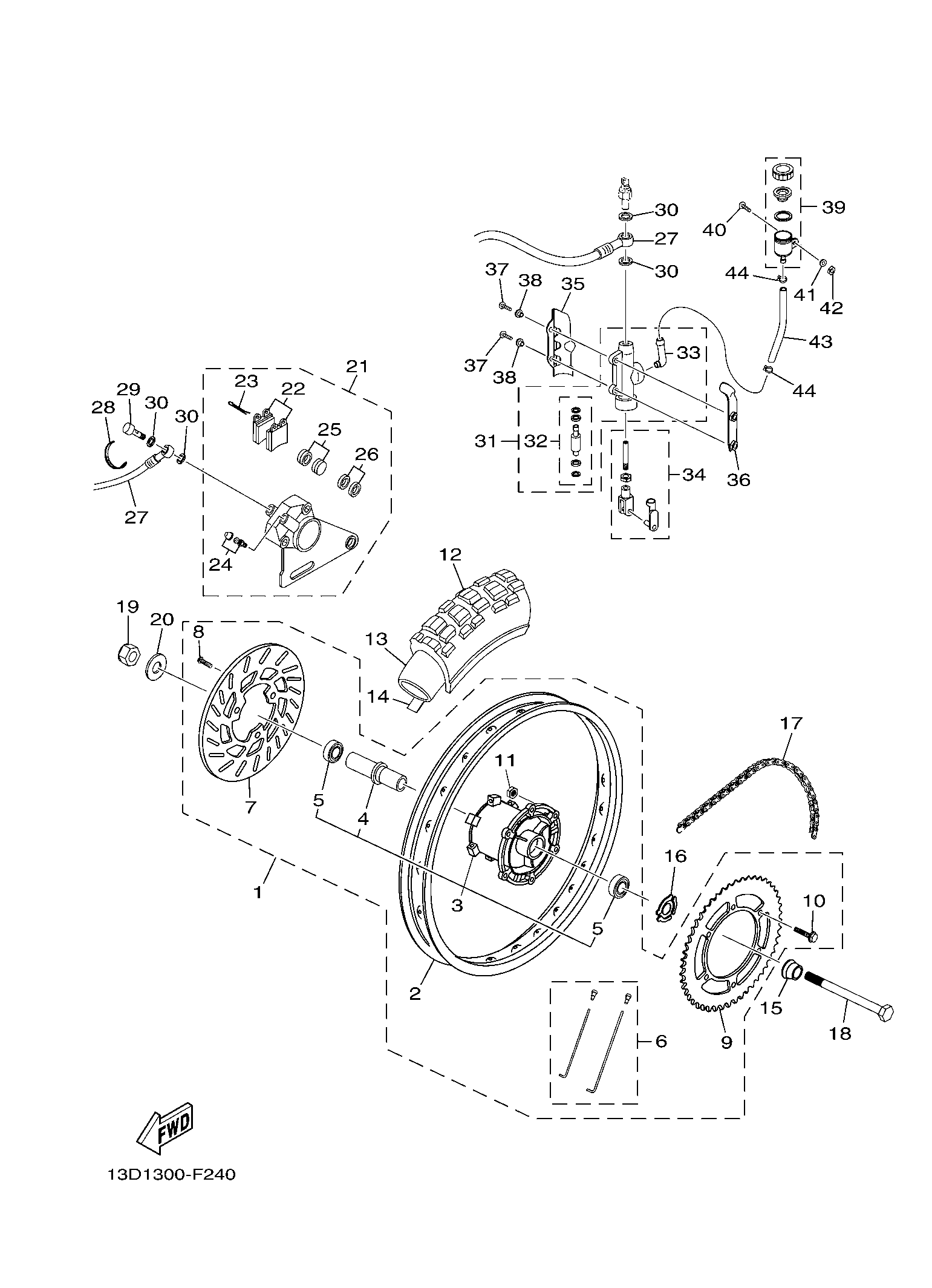 Billede til varegruppe REAR WHEEL & BRAKE S ...