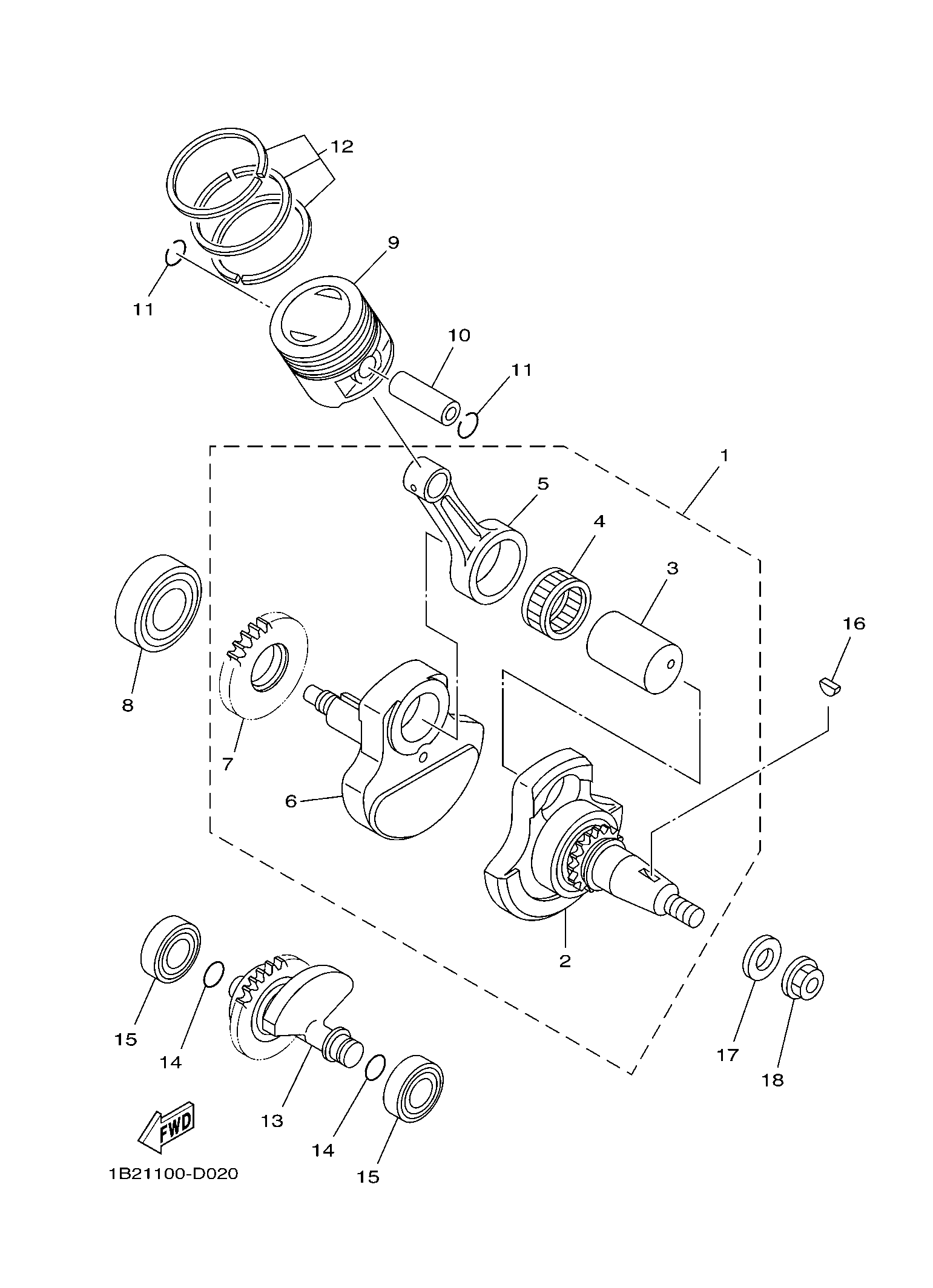Billede til varegruppe CRANK THE SHAFT & PISTON (Y)