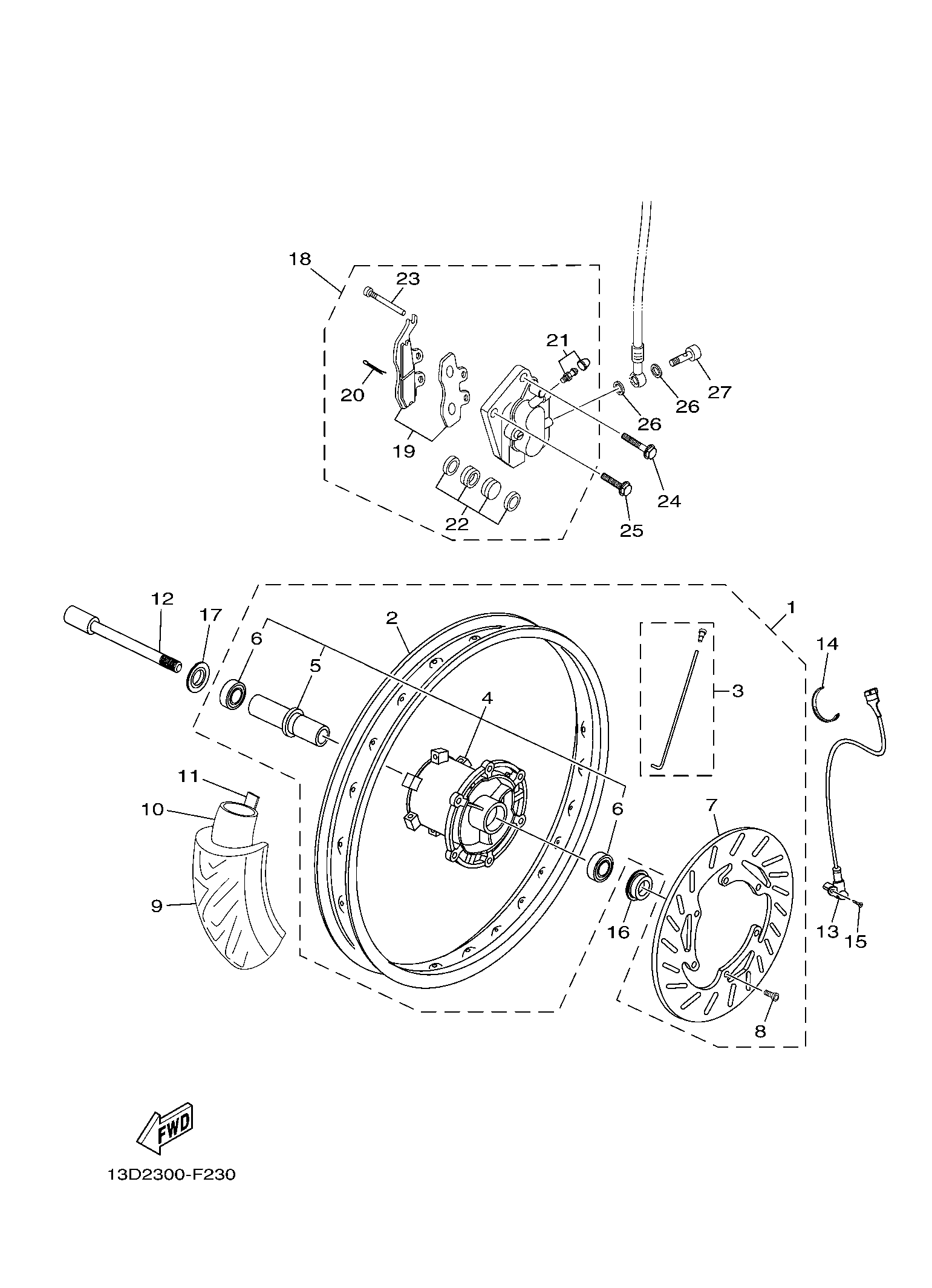 Billede til varegruppe FRONT WHEEL & BRAKE ...