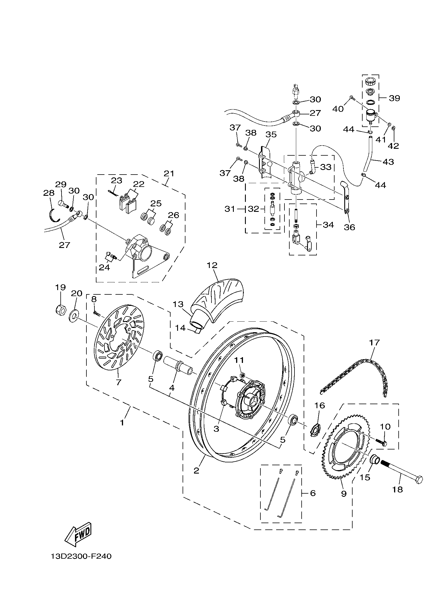 Billede til varegruppe REAR WHEEL & BRAKE S ...