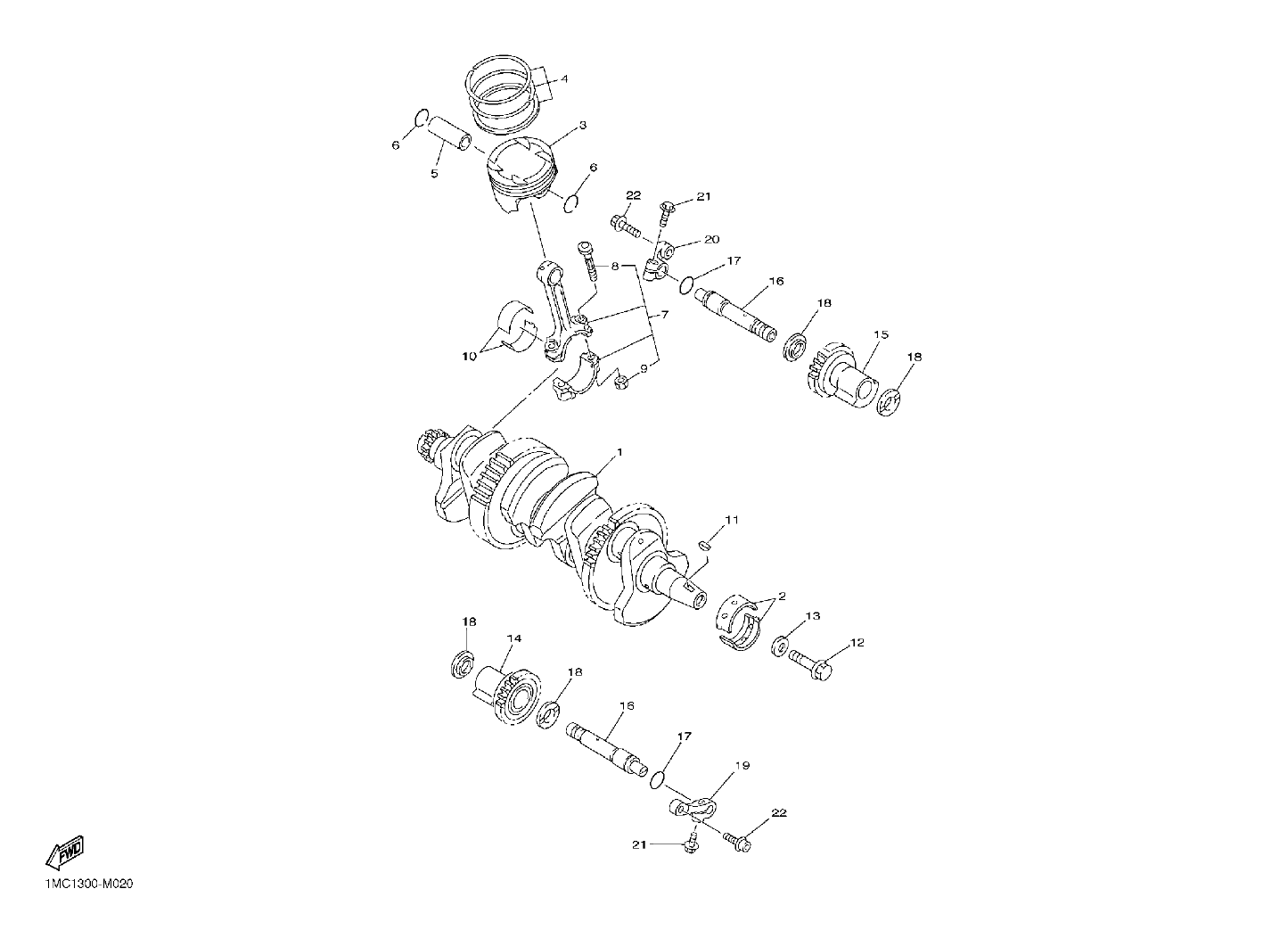 Billede til varegruppe CRANK THE SHAFT - PISTON (Y)
