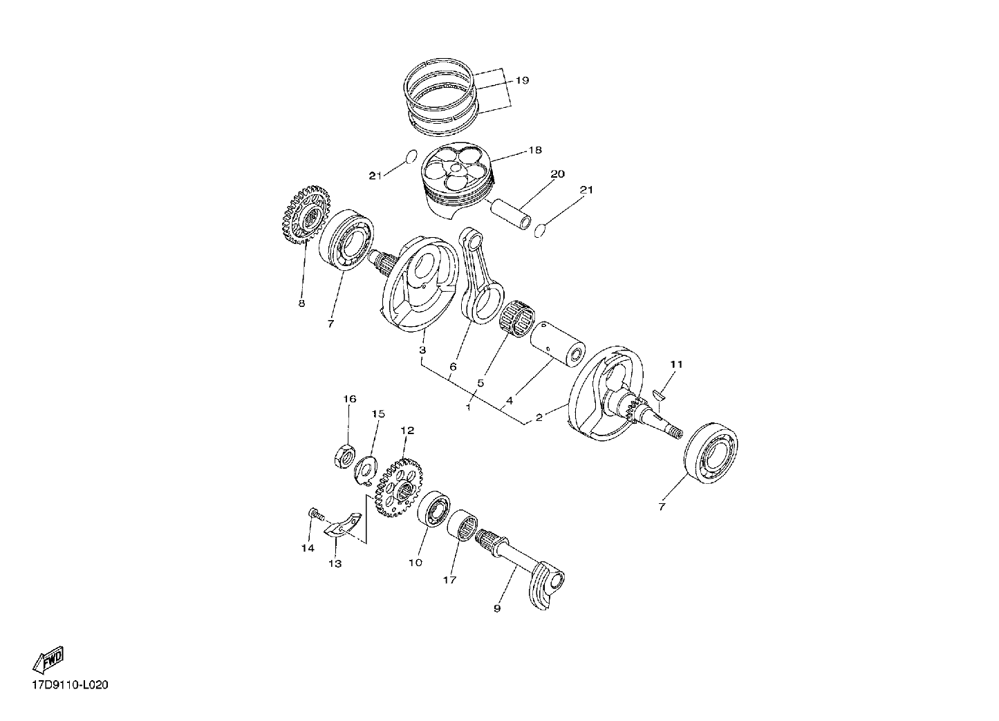 Billede til varegruppe CRANK THE SHAFT - PISTON (Y)
