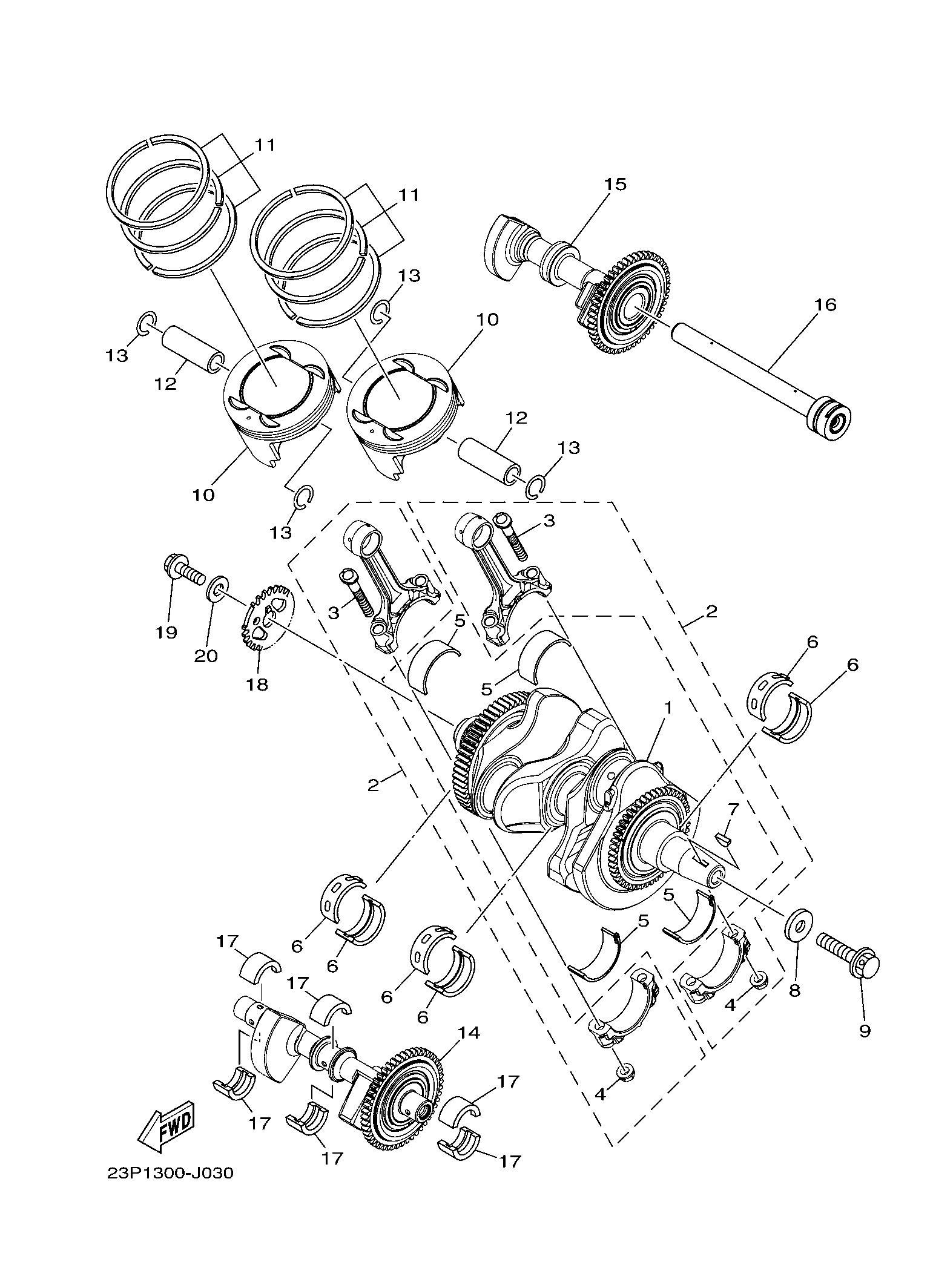 Billede til varegruppe CRANK THE SHAFT & PISTON (Y)
