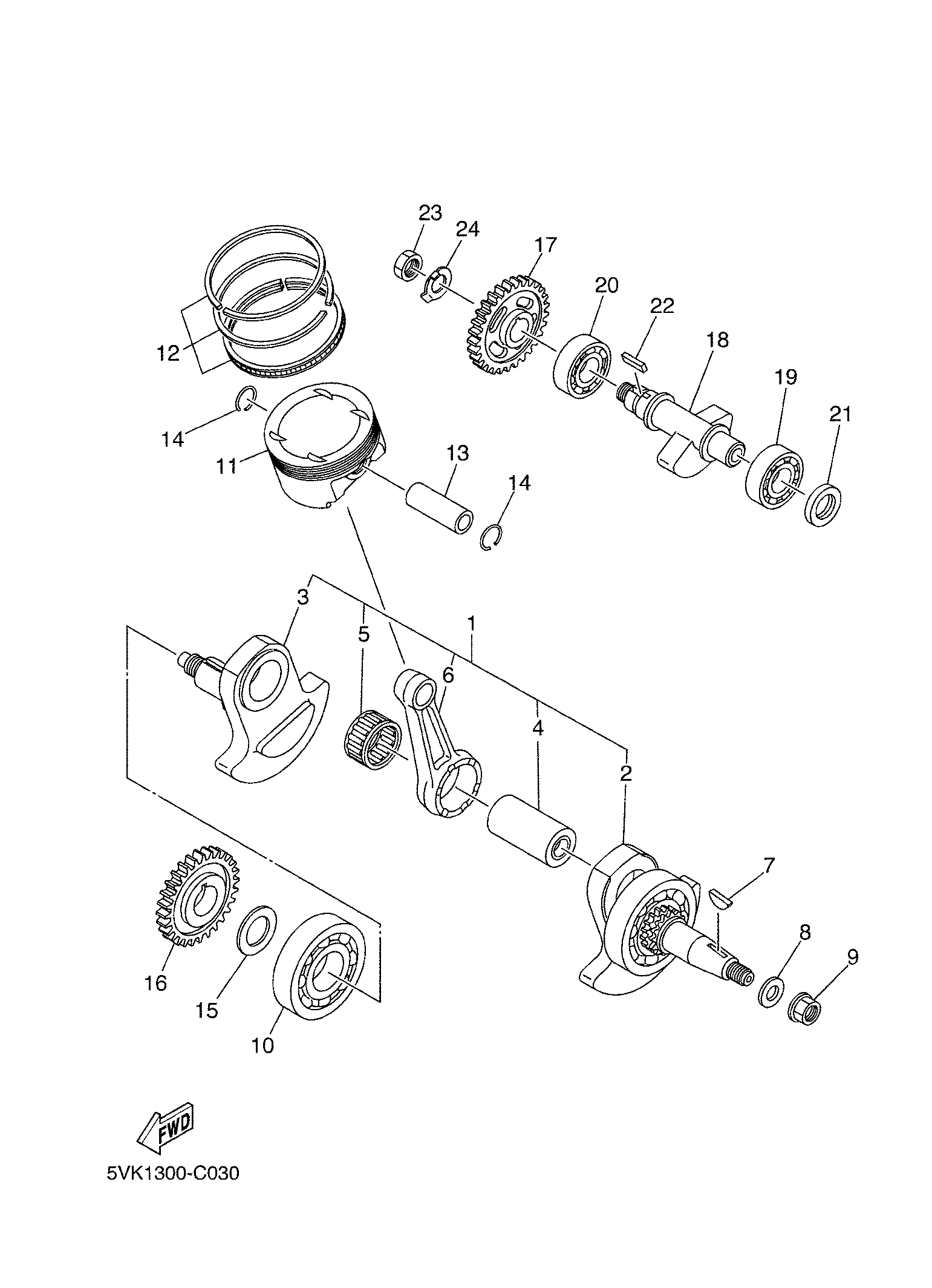 Picture for category CRANK THE SHAFT & PISTON (Y)