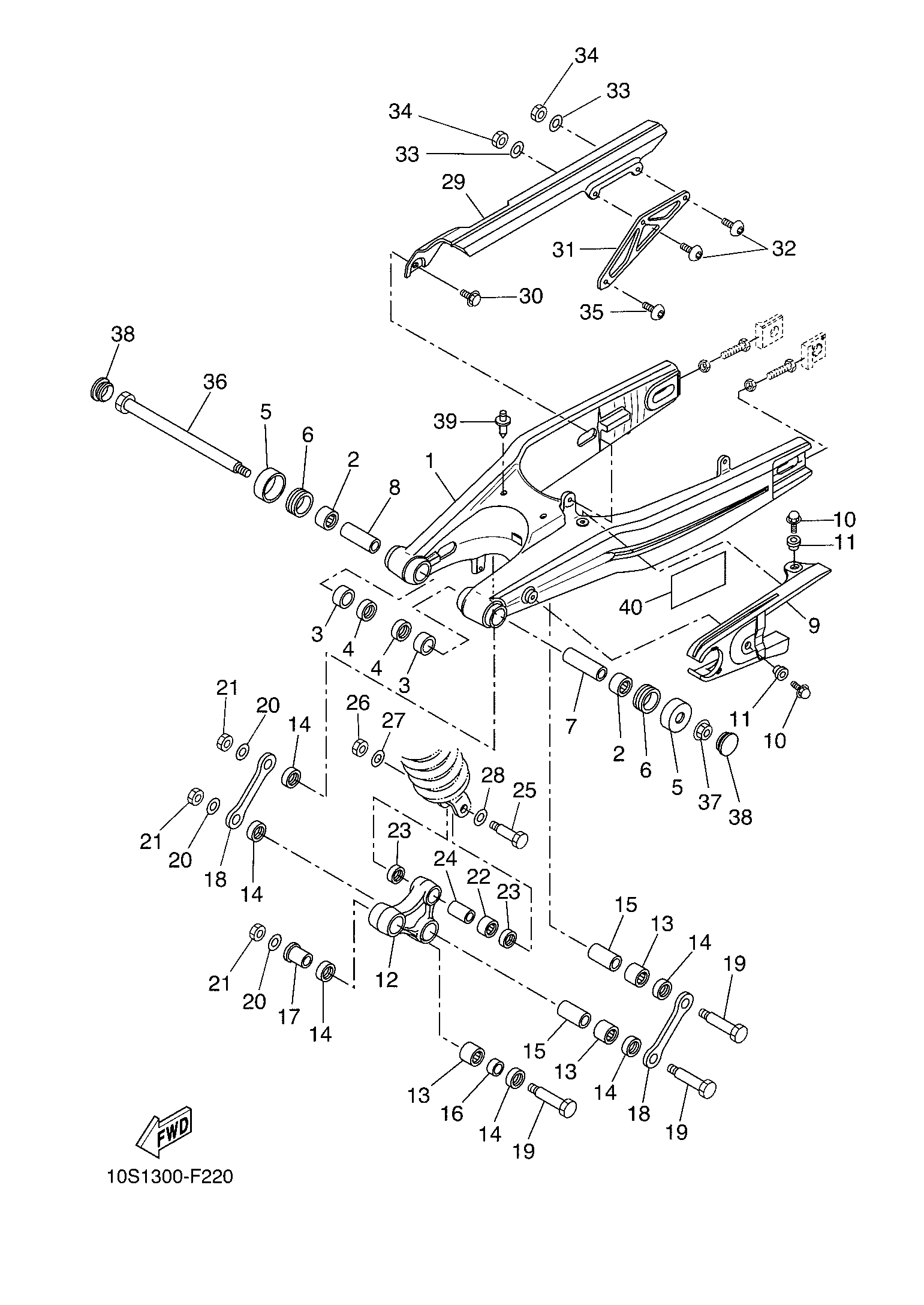 Billede til varegruppe REAR SWINGARM
