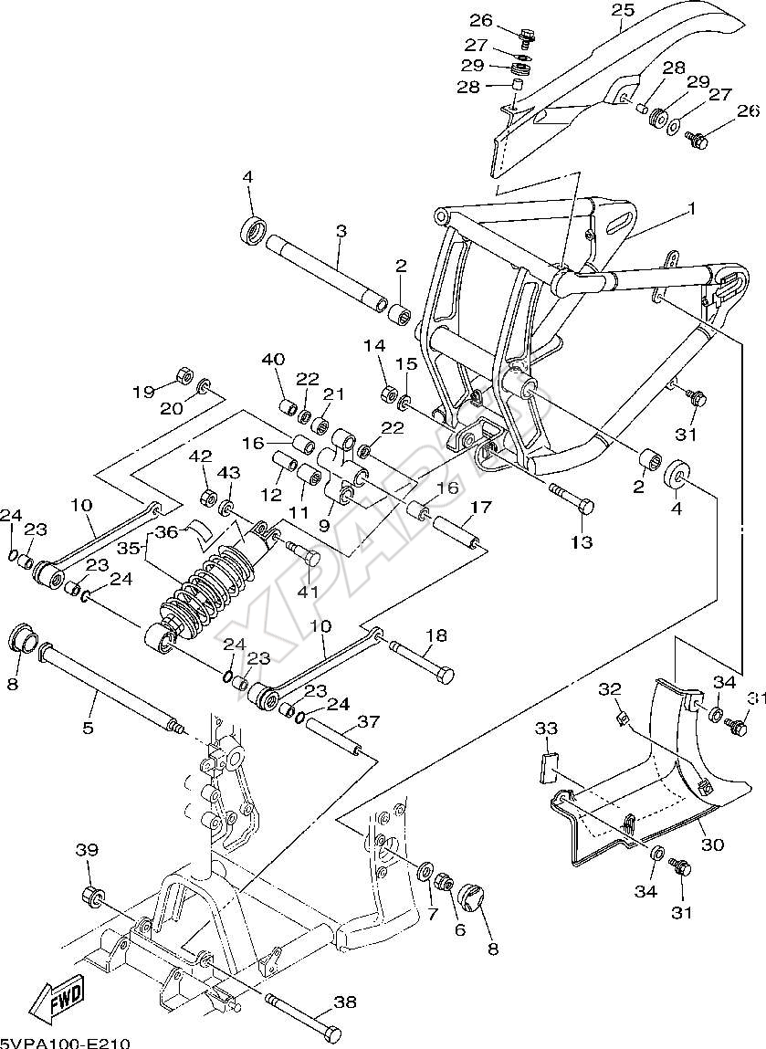 Billede til varegruppe REAR SWINGARM, A ...