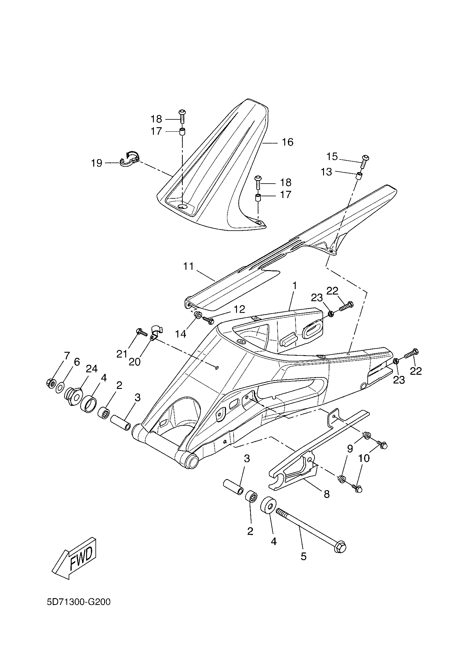 Billede til varegruppe REAR SWINGARM