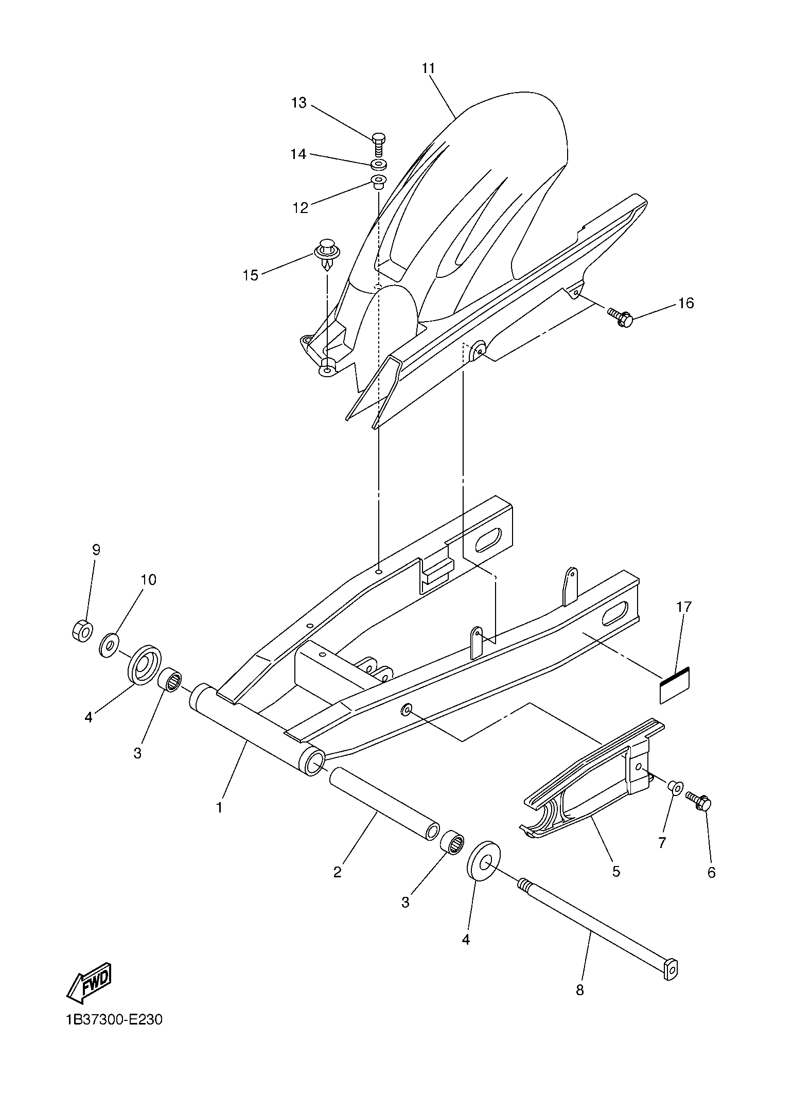 Billede til varegruppe REAR SWINGARM