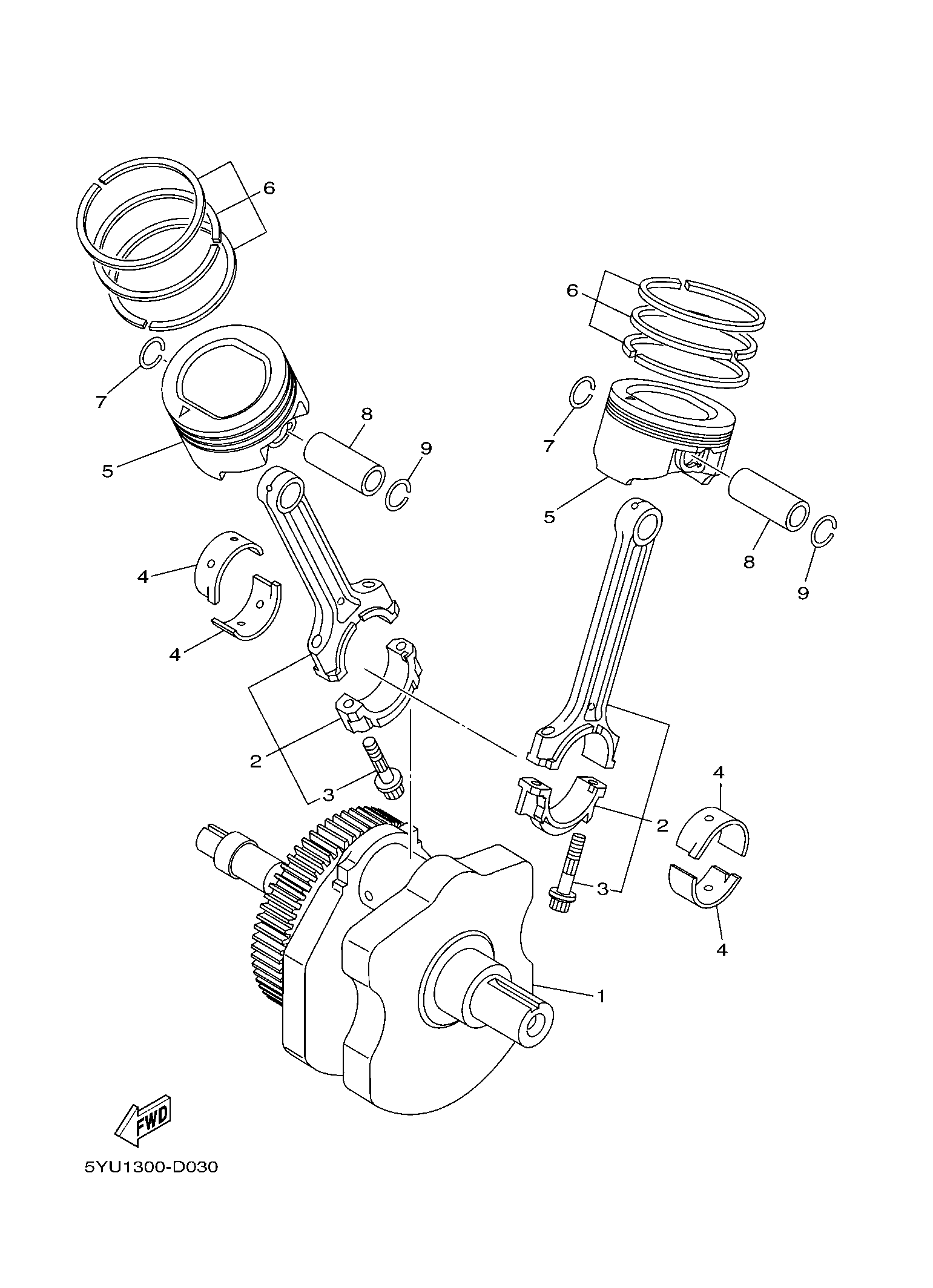 Picture for category CRANK THE SHAFT & PISTON (Y)