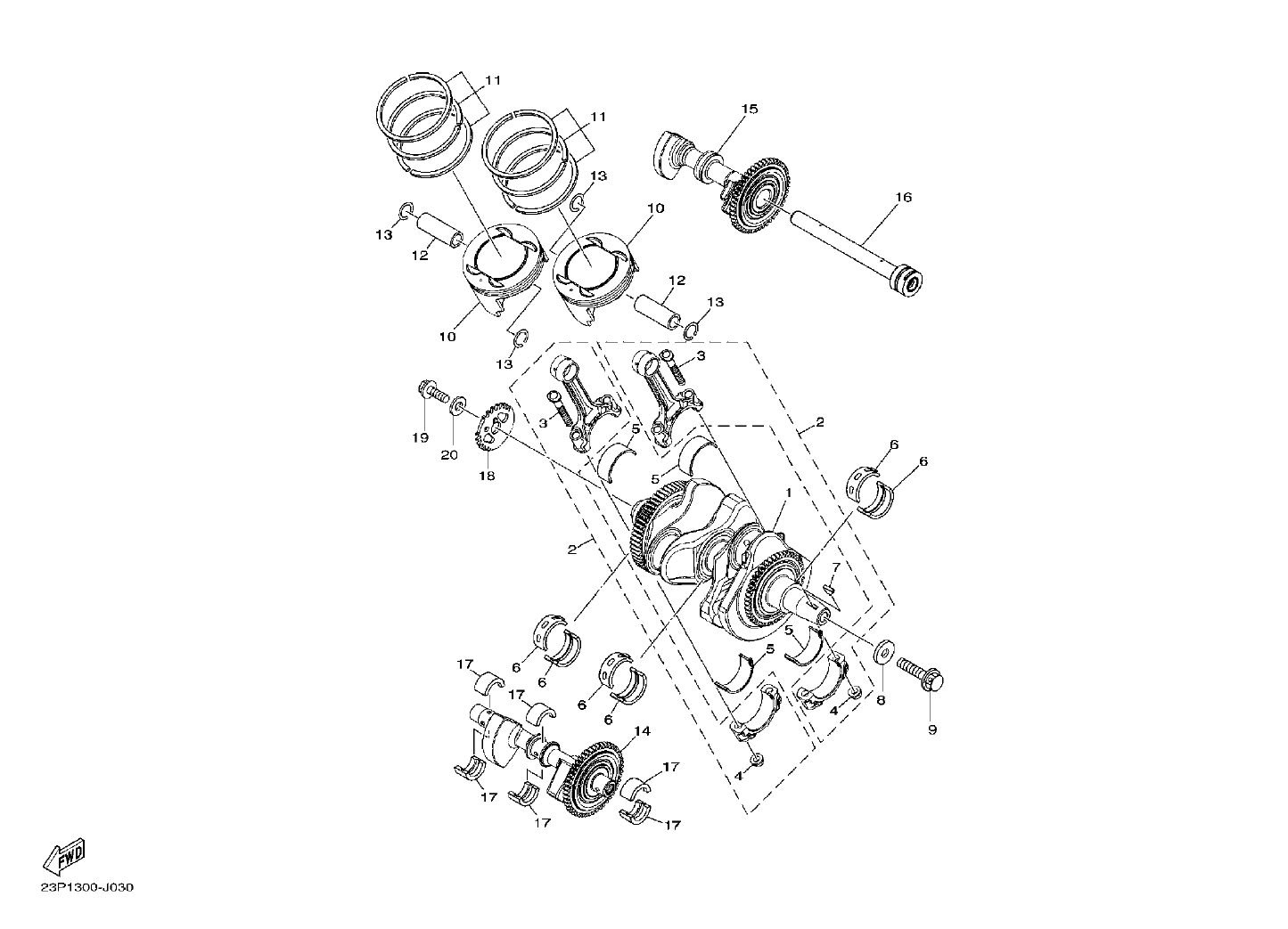 Billede til varegruppe CRANK THE SHAFT - PISTON (Y)