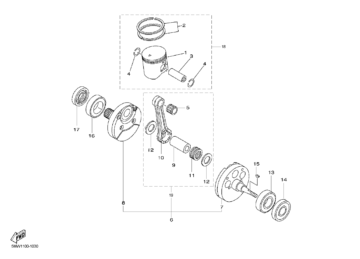Billede til varegruppe CRANK THE SHAFT - PISTON (Y)