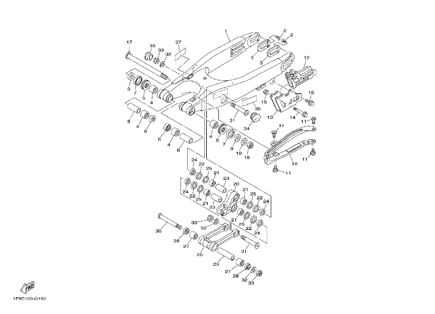 Billede til varegruppe REAR SWINGARM