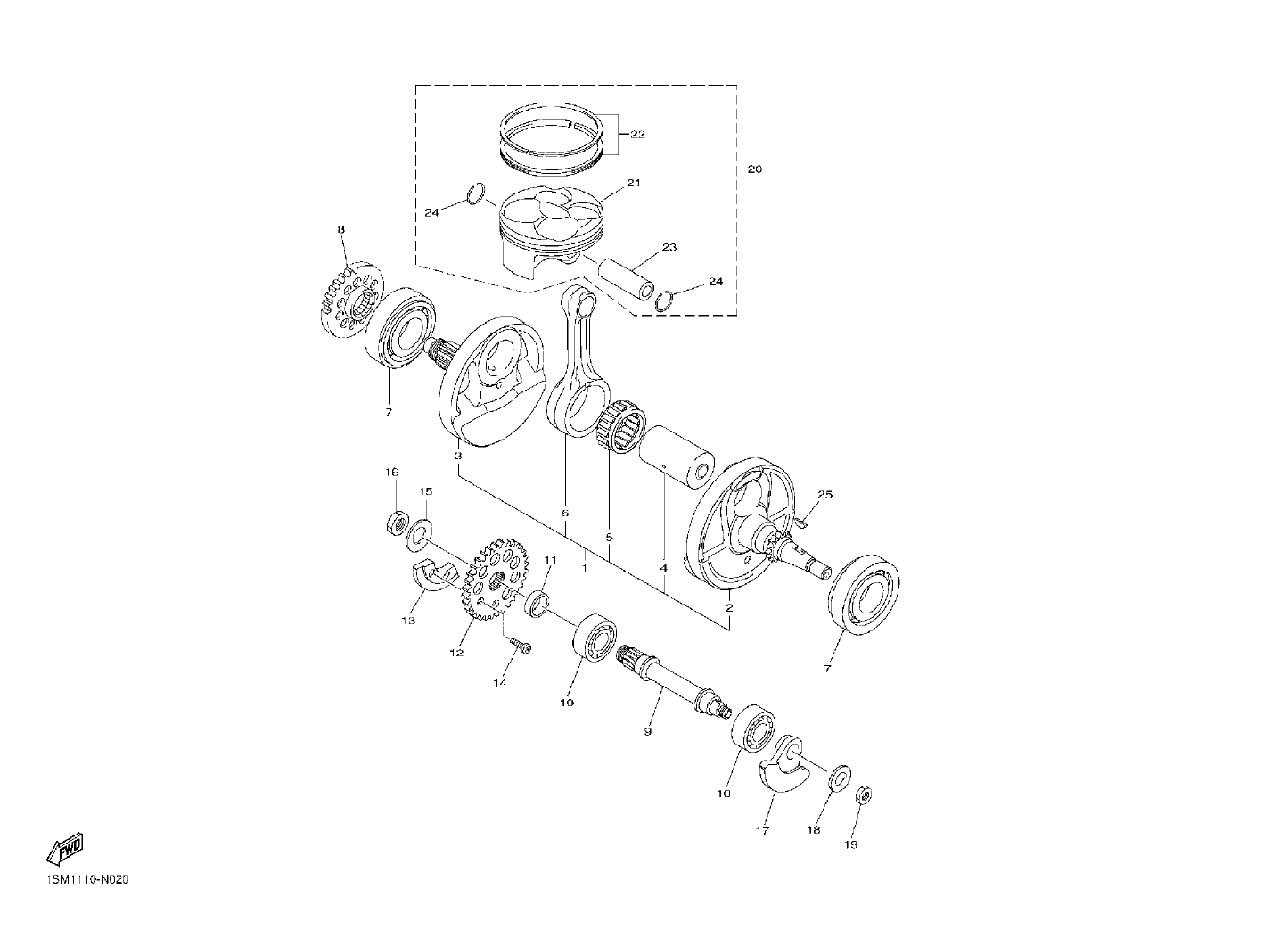 Billede til varegruppe CRANK THE SHAFT - PISTON (Y)