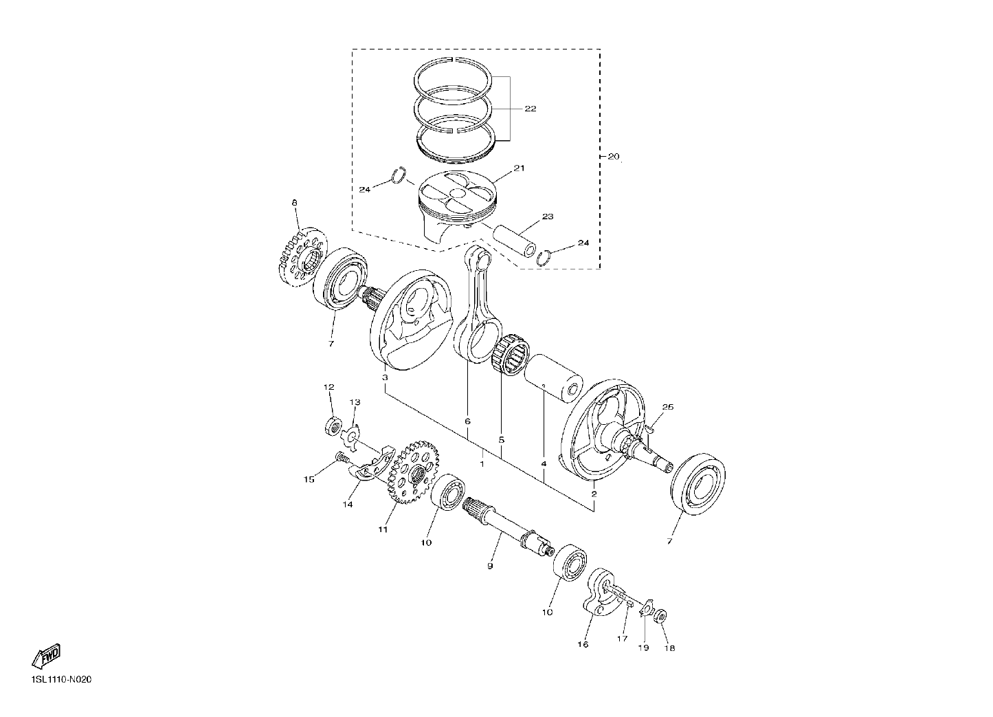 Billede til varegruppe CRANK THE SHAFT - PISTON (Y)