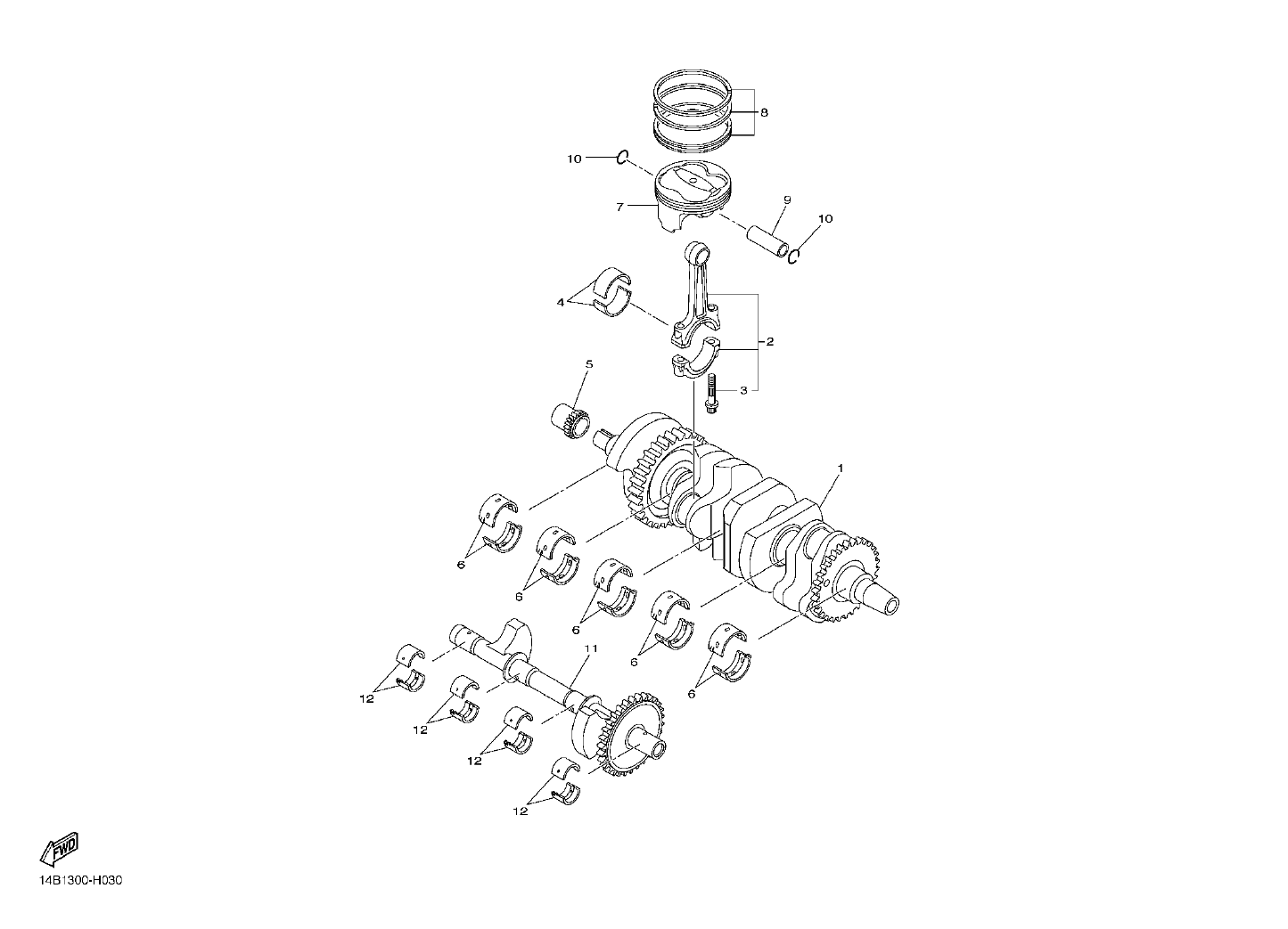 Billede til varegruppe CRANK THE SHAFT - PISTON (Y)