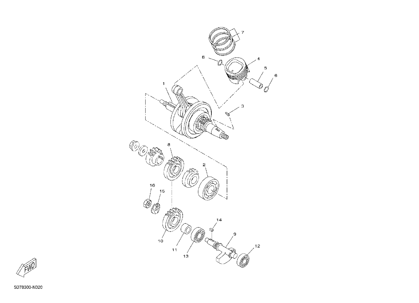 Billede til varegruppe CRANK THE SHAFT - PISTON (Y)