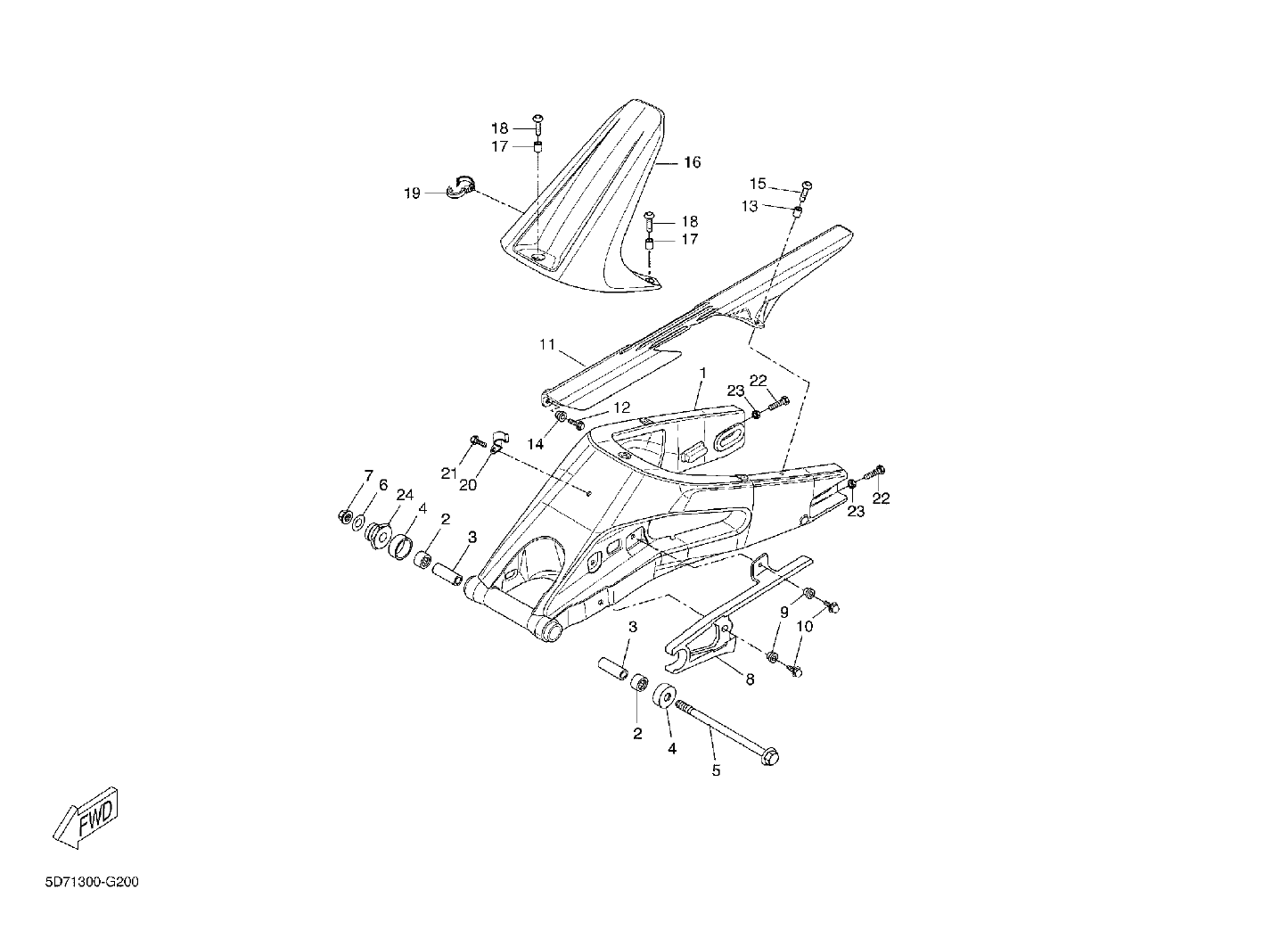 Billede til varegruppe REAR SWINGARM