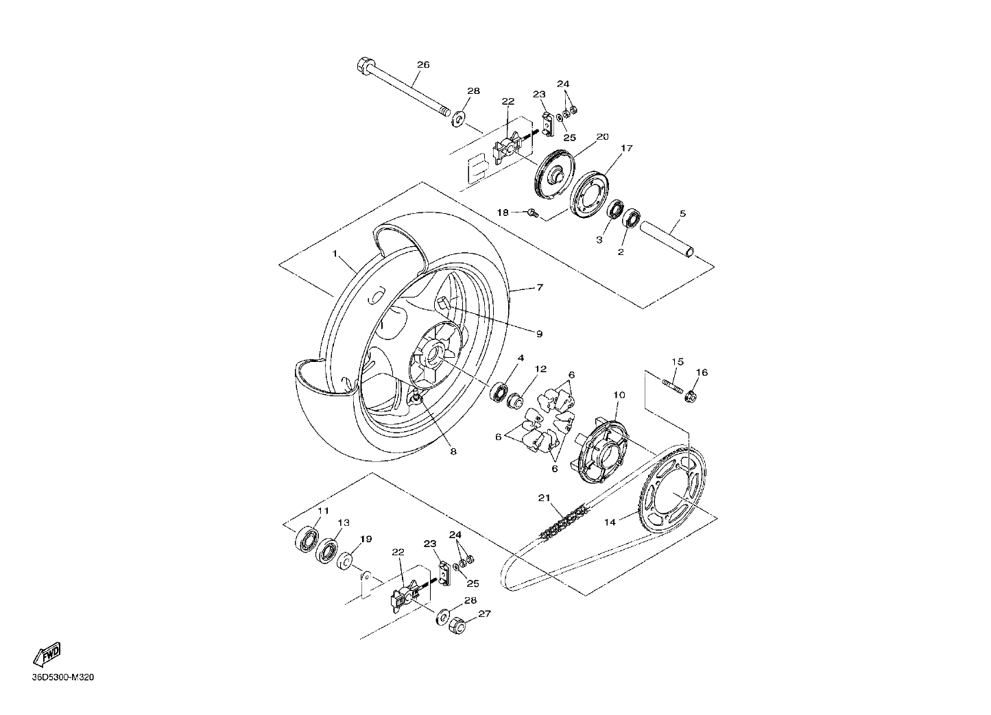 Billede til varegruppe REAR WHEELS 36D5