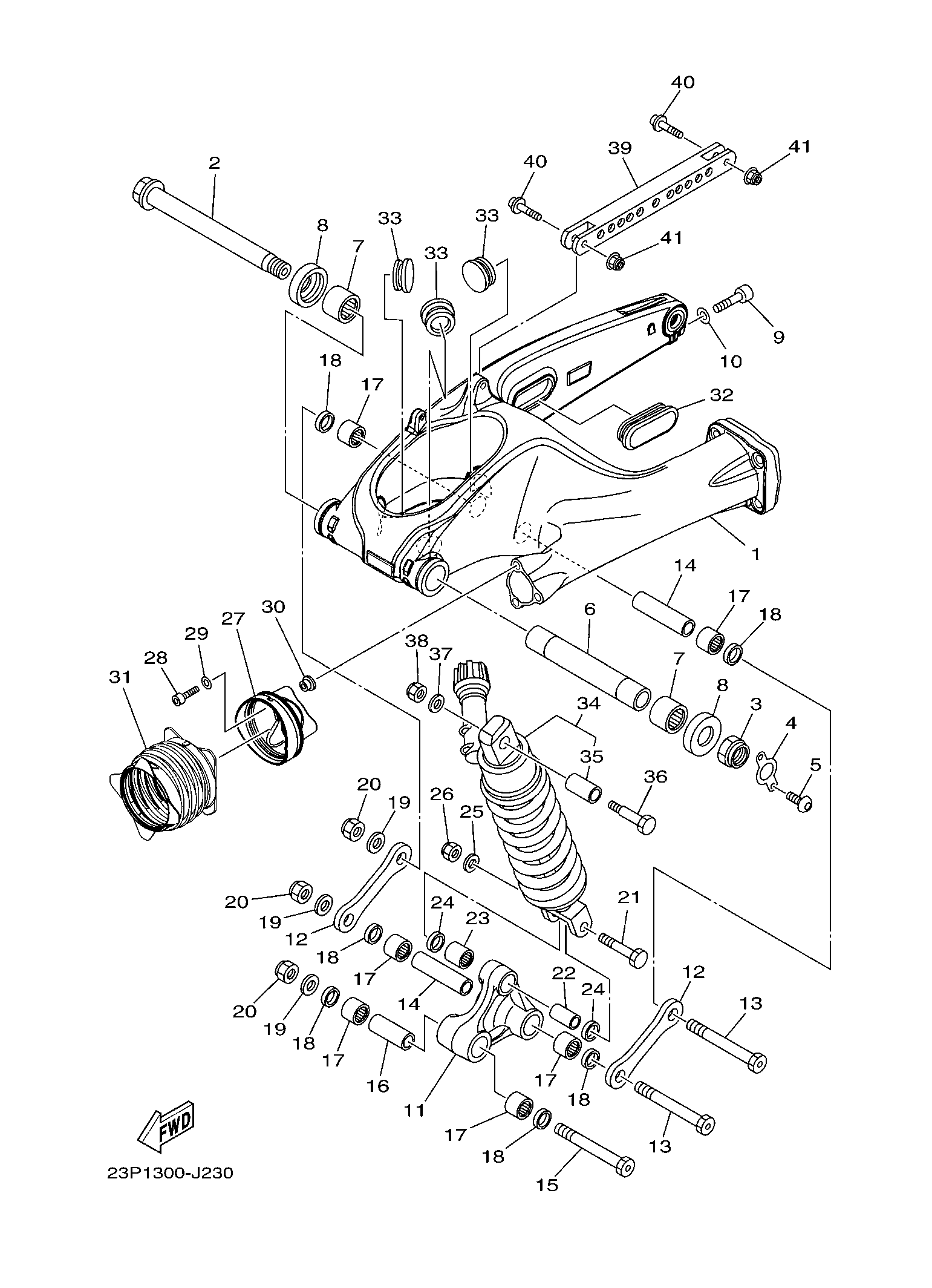 Billede til varegruppe REAR SWINGARM & ...