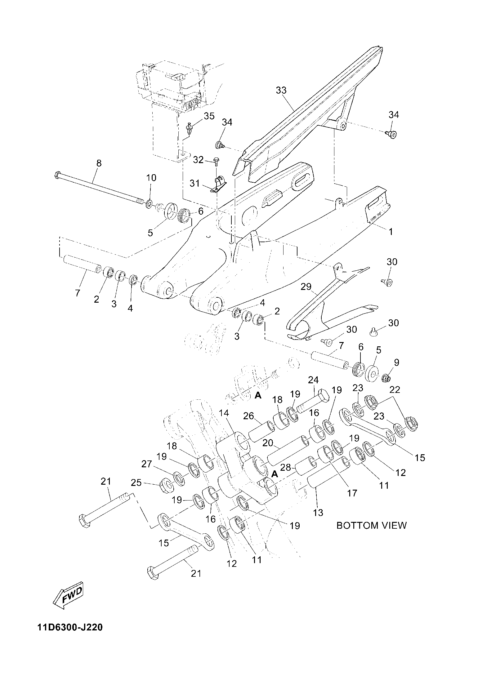 Billede til varegruppe REAR SWINGARM