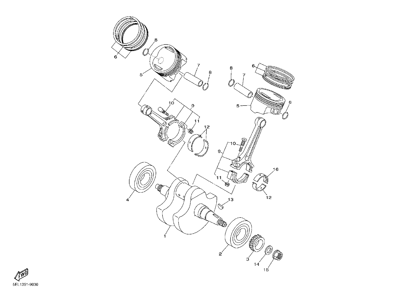 Billede til varegruppe CRANK THE SHAFT - PISTON (Y)