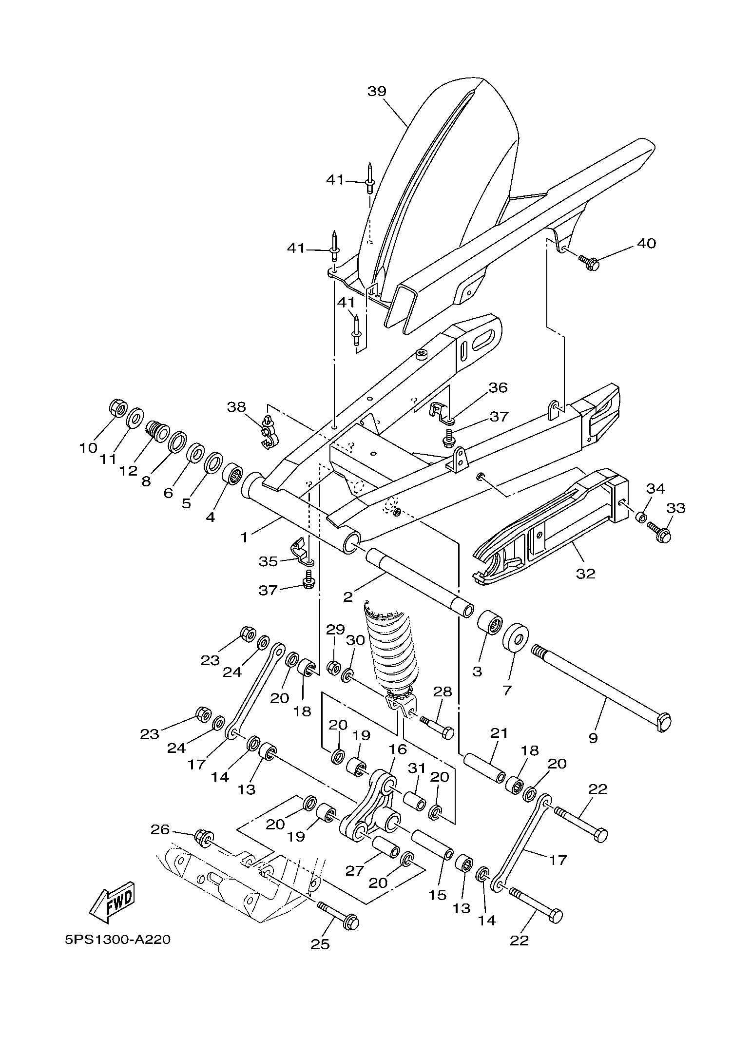 Billede til varegruppe REAR SWINGARM