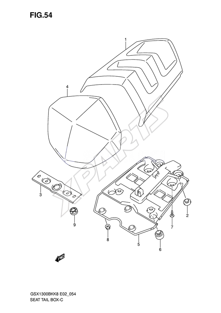 Billede til varegruppe SEAT TAIL BOXETT=YHF(GRAY),YMD(SILVER)