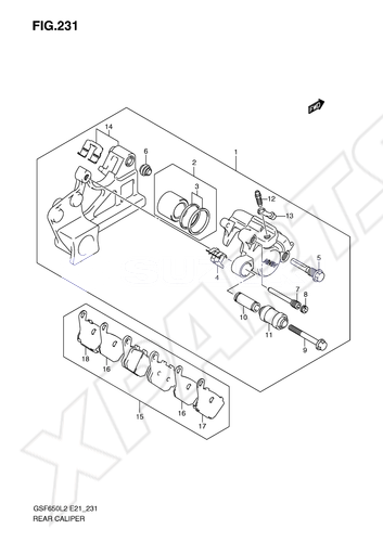 Bild für Kategorie REAR CALIPER (GSF650L2 E21)