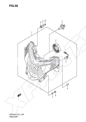 Billede til varegruppe HEADLAMP (GSF650SAL2 E21)